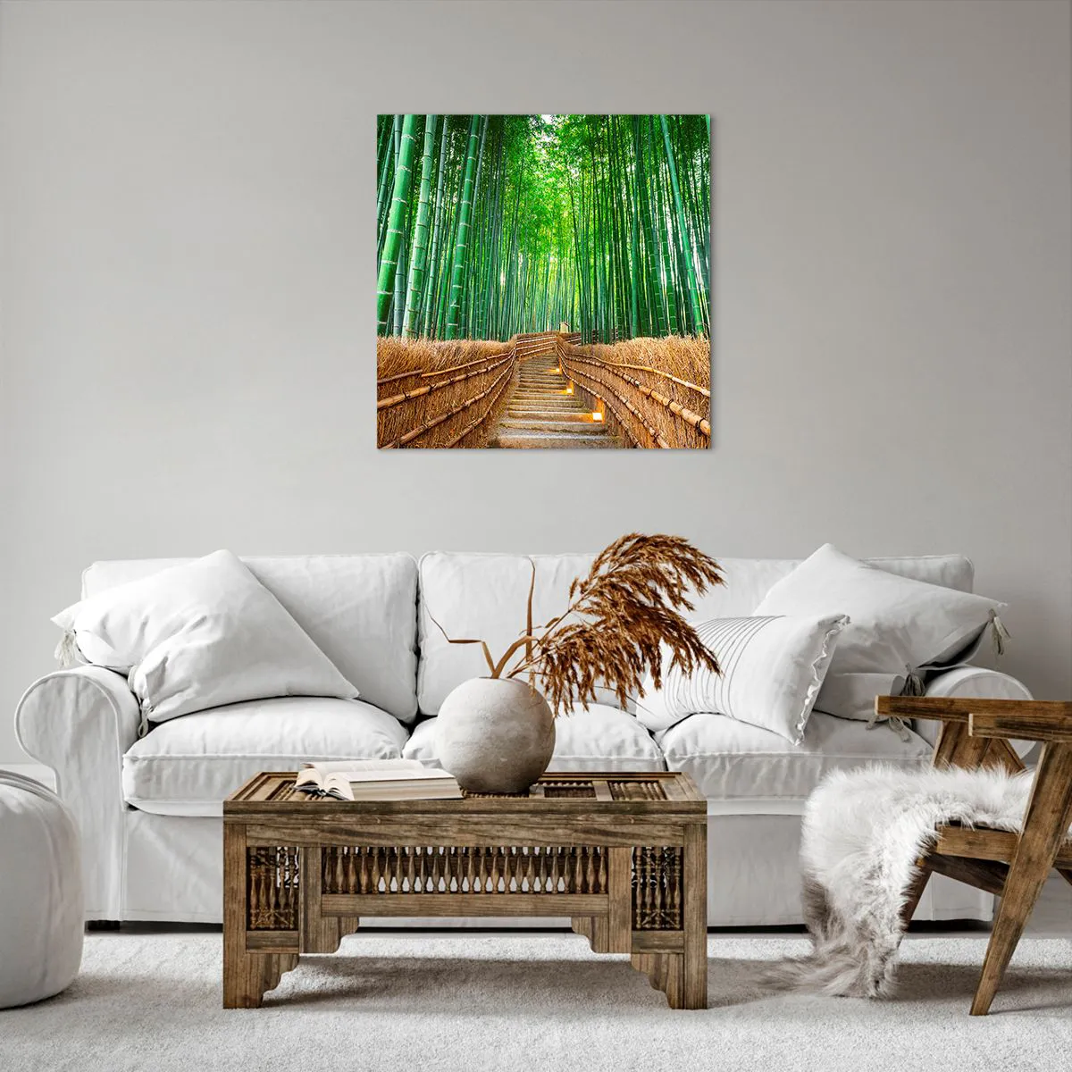 Impression sur toile - Image sur toile - L'essence de la nature asiatique - 60x60 cm