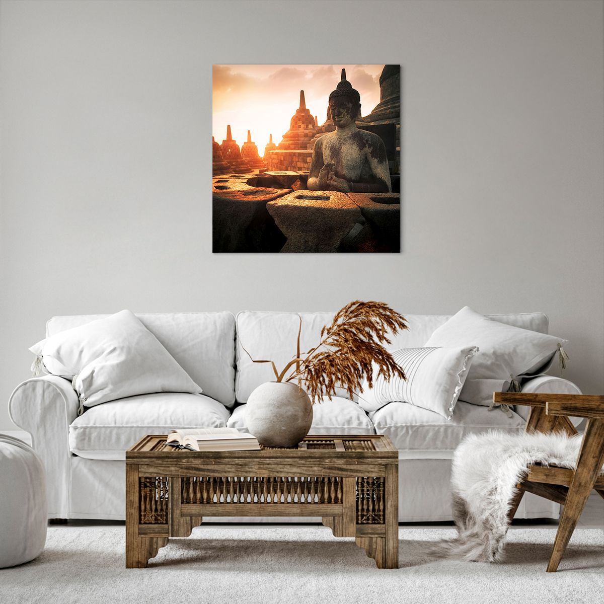Impression sur toile Asie, Impression sur toile Bouddha, Impression sur toile Borobudur, Impression sur toile Culture, Impression sur toile Méditation