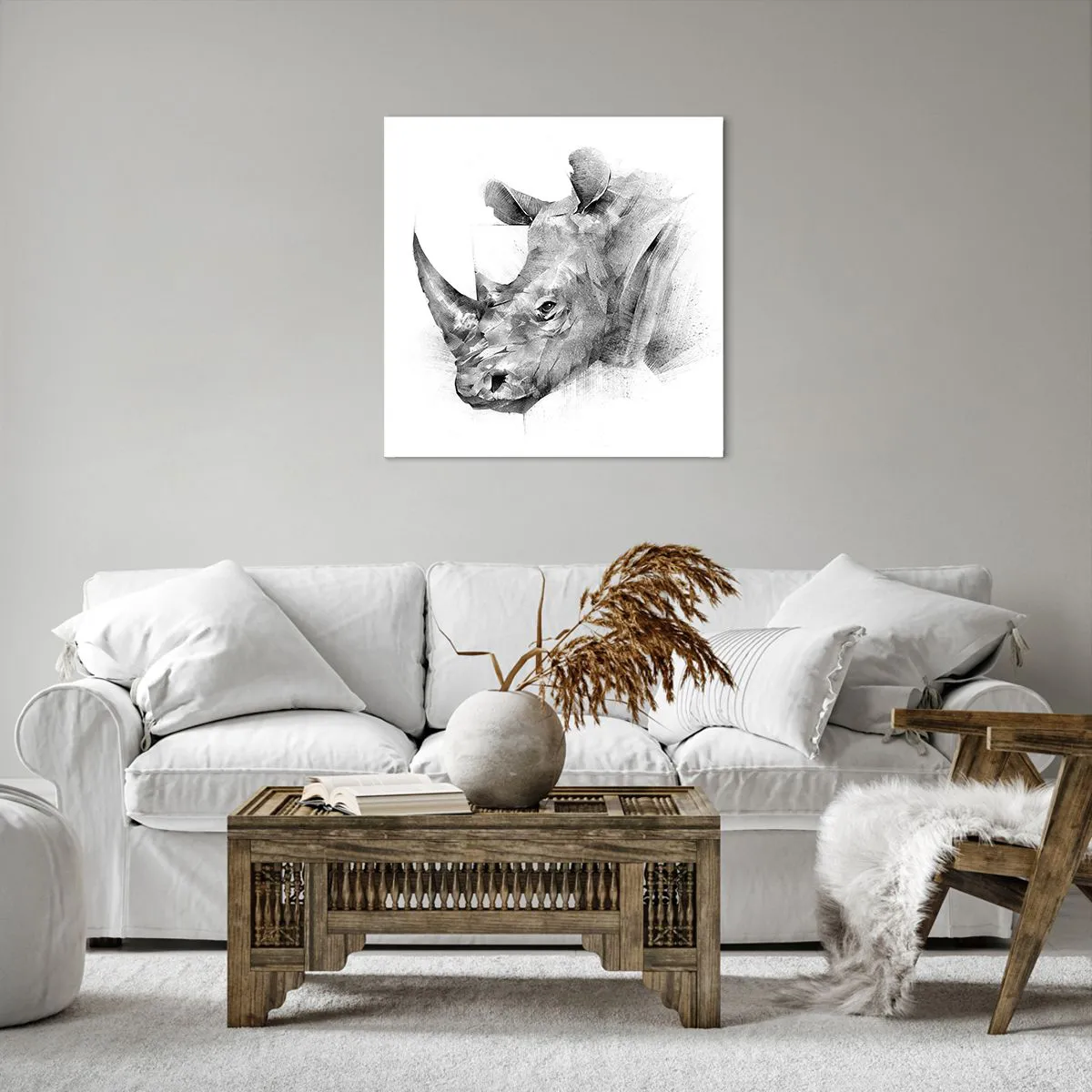 Obraz na płótnie - Afrykański portret - 60x60 cm