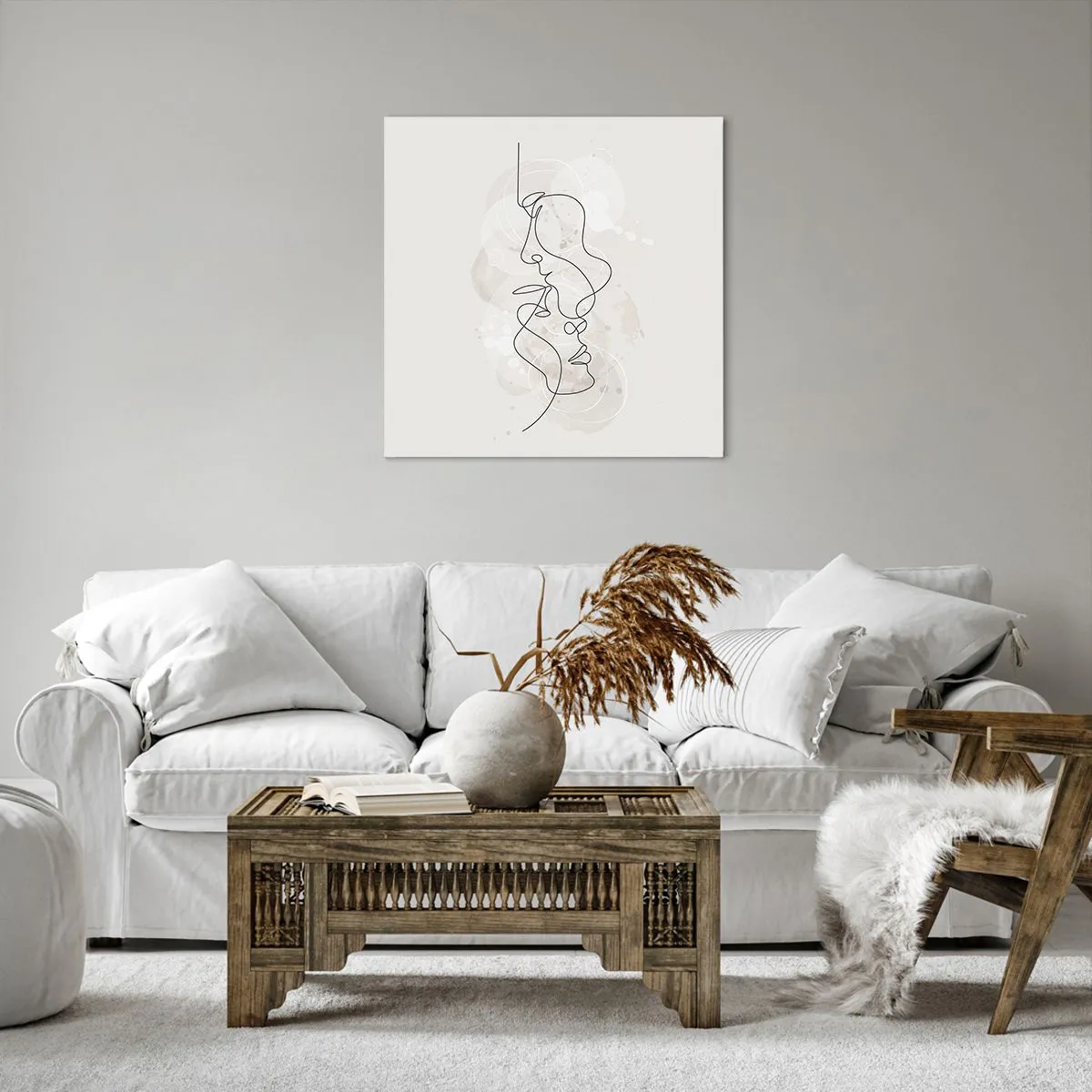 Impression sur toile - Image sur toile - Emmêlé dans une étreinte - 60x60 cm