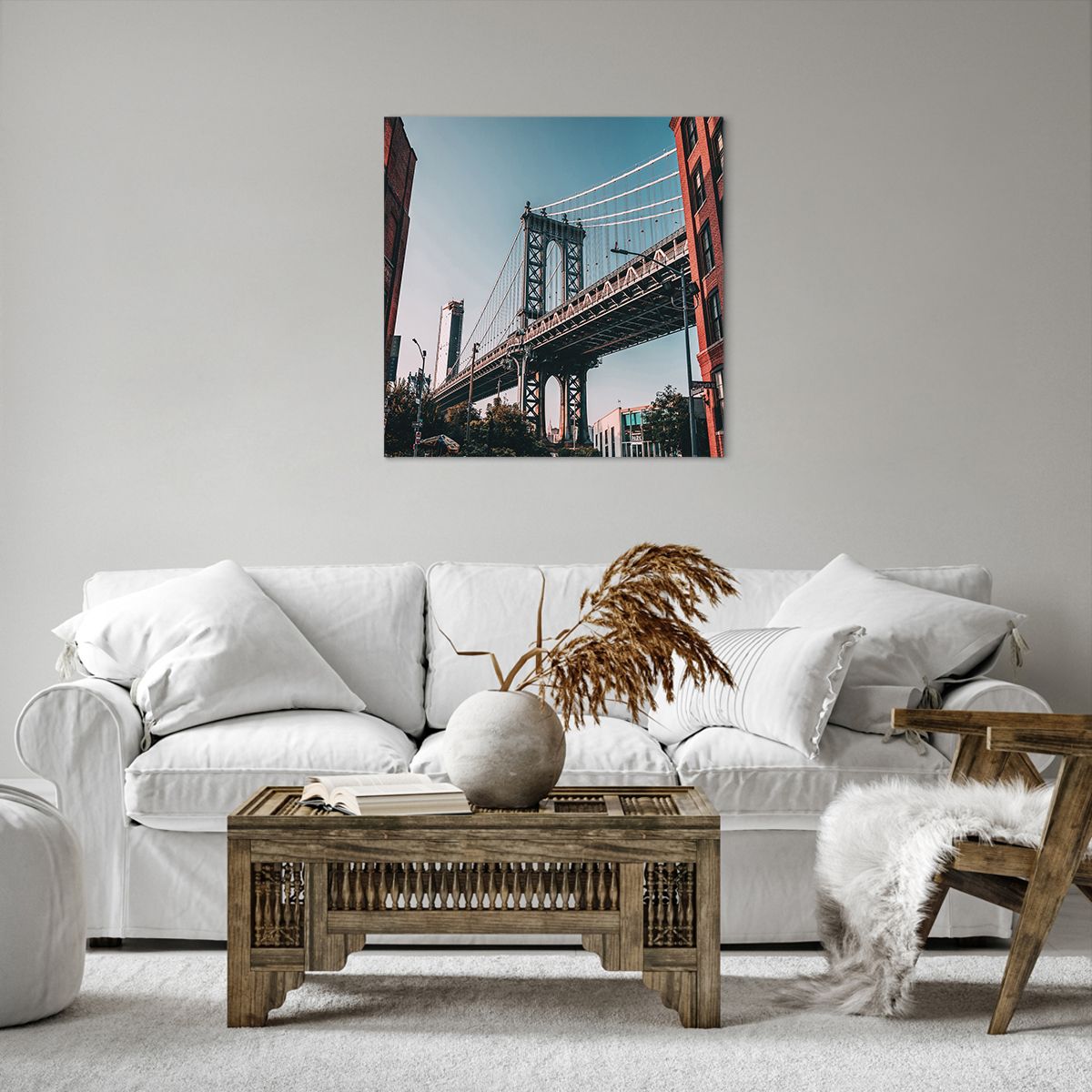 Bild på duk New York, Bild på duk Brooklyn Bridge, Bild på duk Arkitektur, Bild på duk Stad, Bild på duk Resor