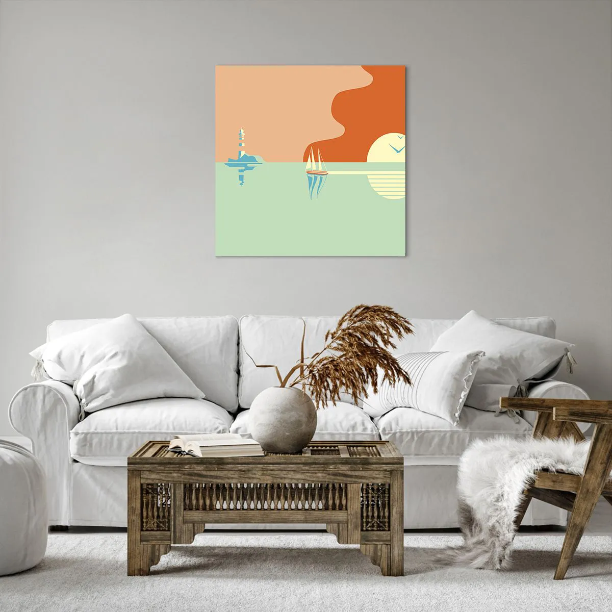 Bild auf Leinwand - Leinwandbild - Die perfekte Meereslandschaft - 60x60 cm