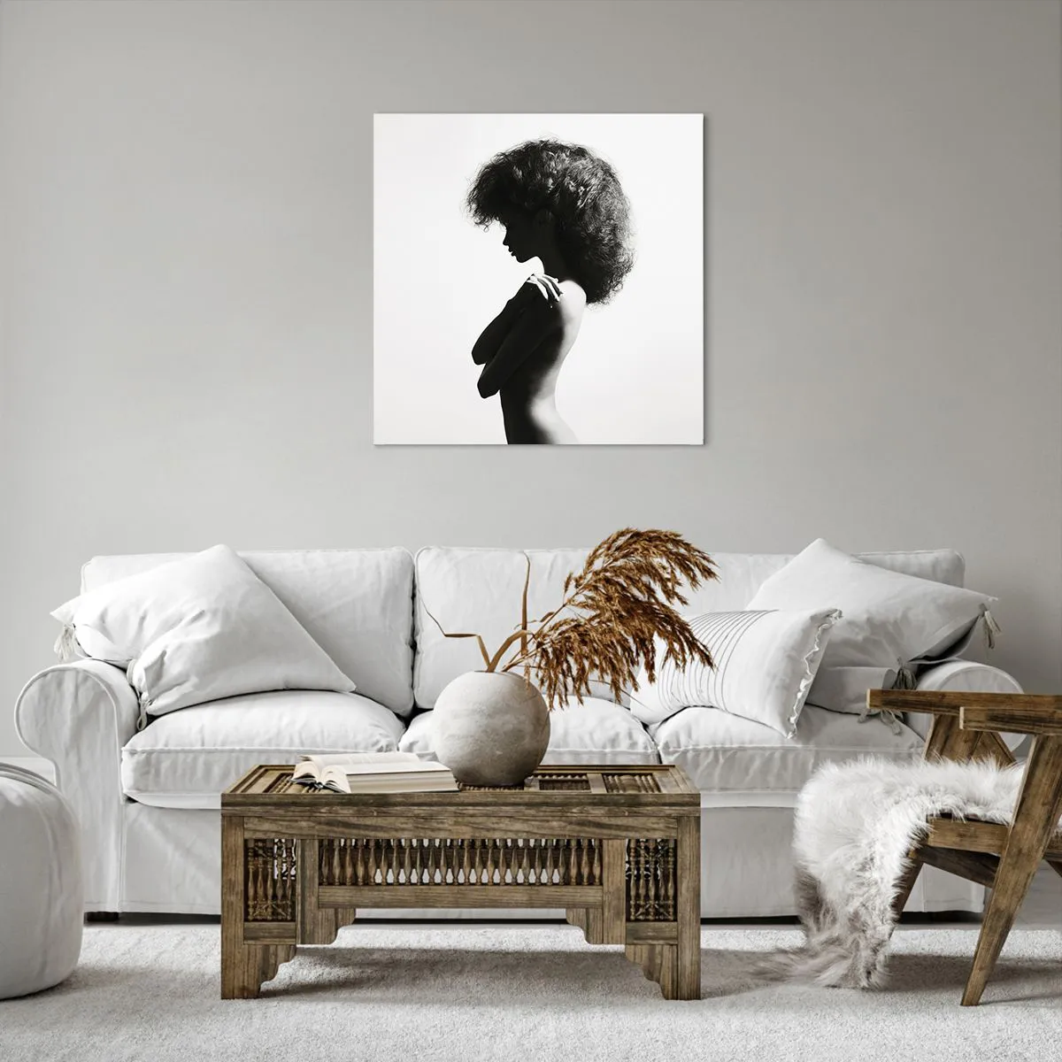 Impression sur toile - Image sur toile - Comme une fleur au bout d'une fine tige - 60x60 cm