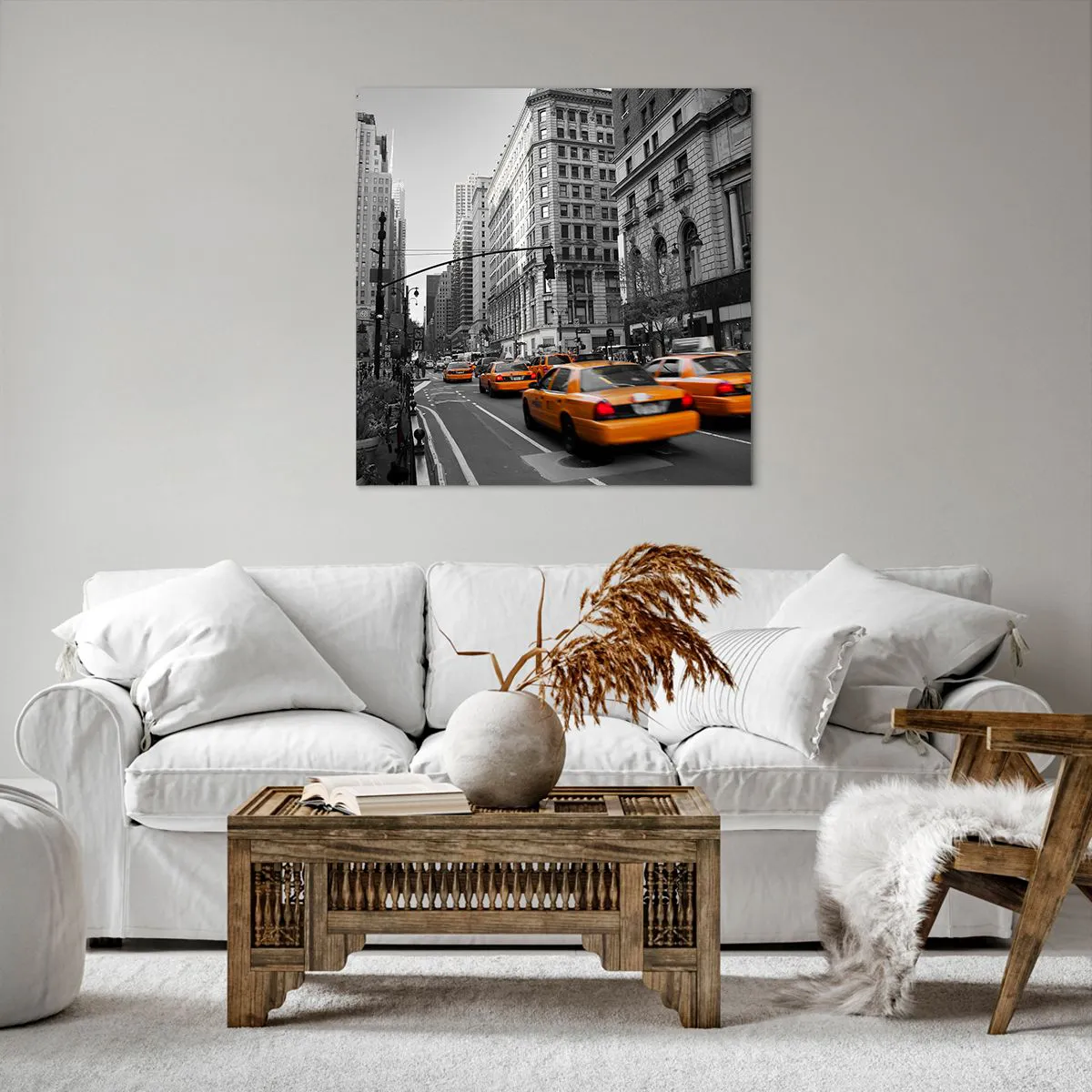 Bild auf Leinwand - Leinwandbild - Sonnen der Großstadt - 70x70 cm