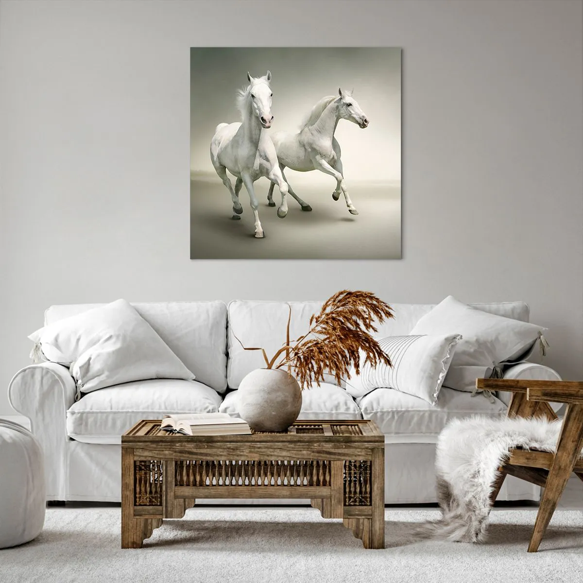 Cuadro sobre lienzo - Impresión de Imagen - ¡Poder blanco! - 70x70 cm