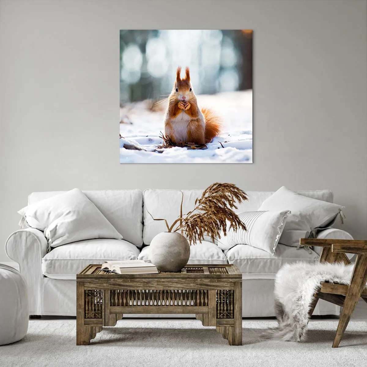 Impression sur toile - Image sur toile - Qu'est ce que tu regardes comme ça? - 70x70 cm