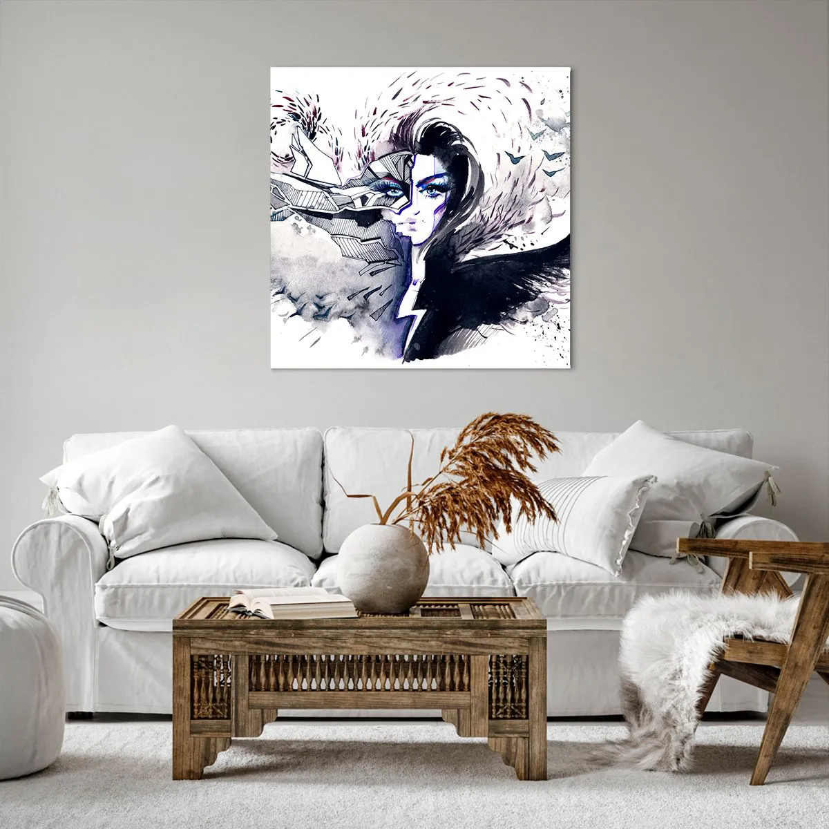 Vászonkép - Démoni és gyönyörű - 70x70 cm