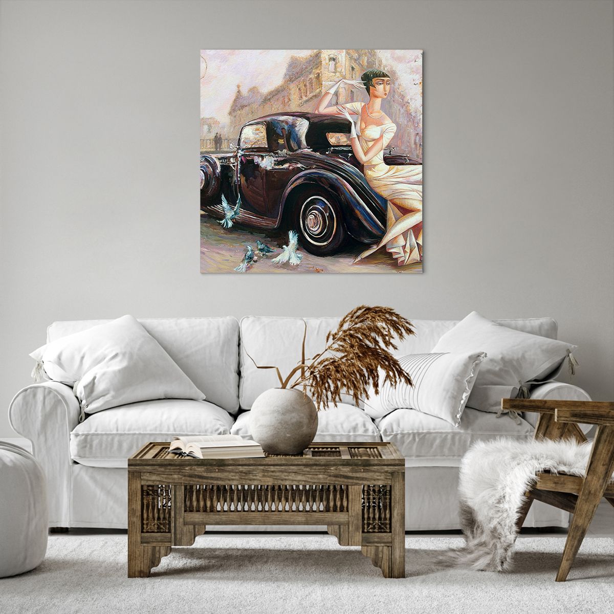Cuadro sobre lienzo Coche Retro, Cuadro sobre lienzo Mujer, Cuadro sobre lienzo Palacio, Cuadro sobre lienzo Automotor, Cuadro sobre lienzo Arte