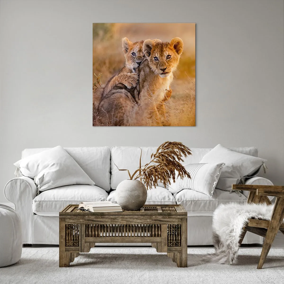 Impression sur toile - Image sur toile - Ne pas déranger! On s'amuse - 70x70 cm