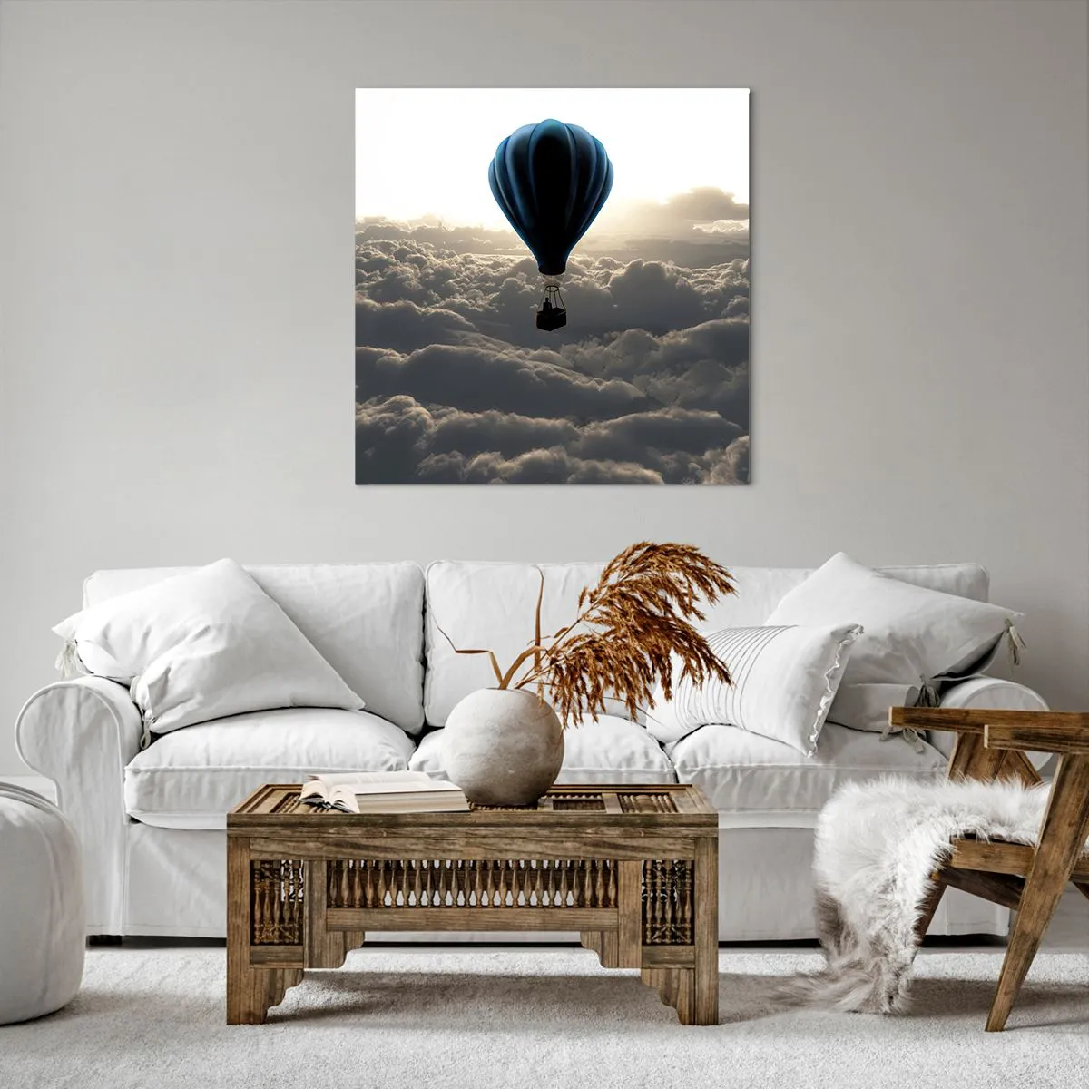 Obraz na płótnie - Wędrowiec ponad chmurami - 70x70 cm