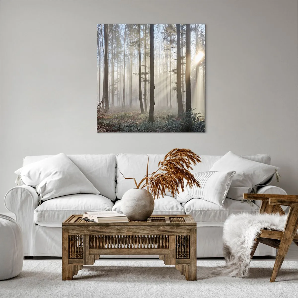 Obraz na plátně - Mlha se také vzbudila - 70x70 cm