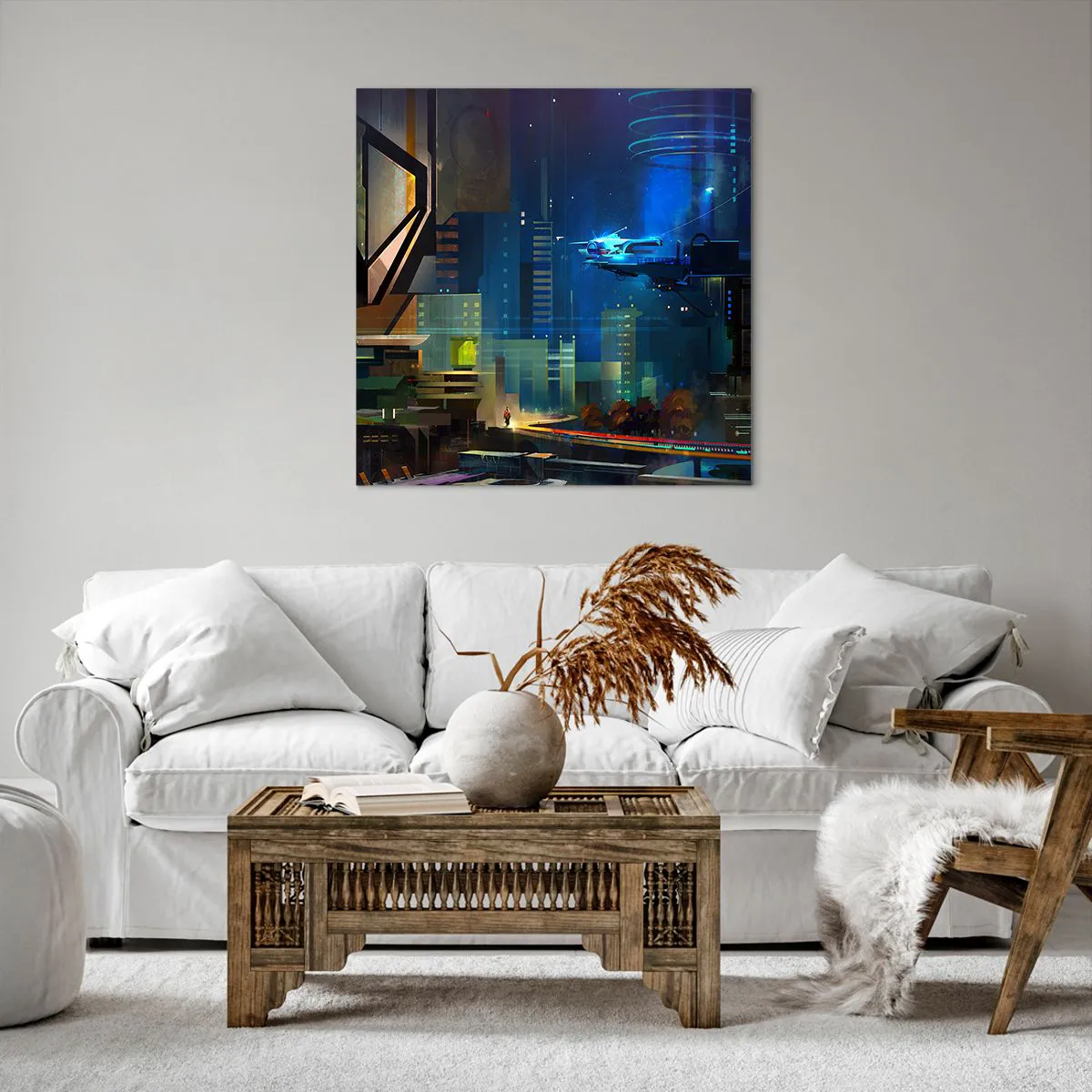 Lærredstryk - Billede på lærred - I den nærmeste fremtid - 70x70 cm