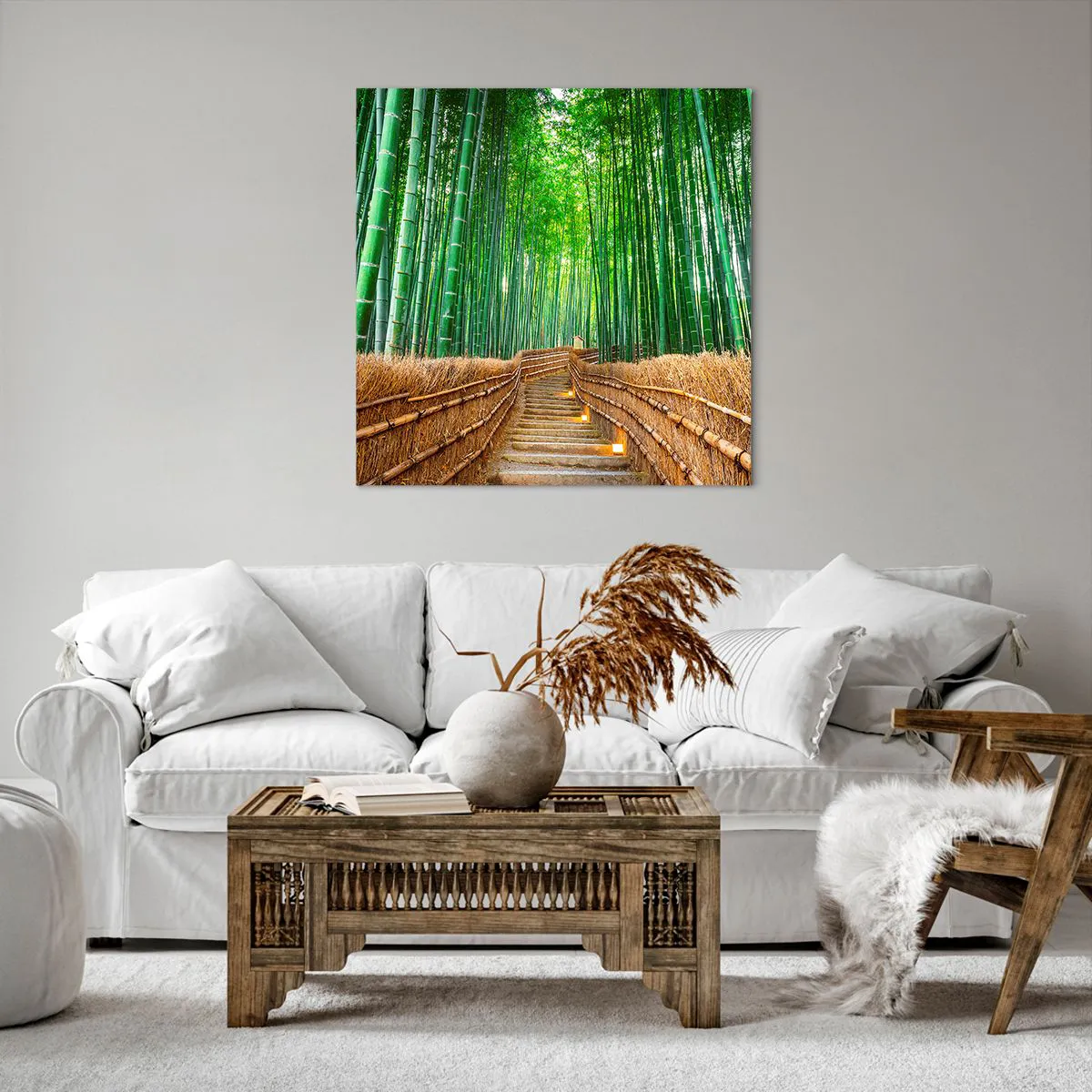Impression sur toile - Image sur toile - L'essence de la nature asiatique - 70x70 cm