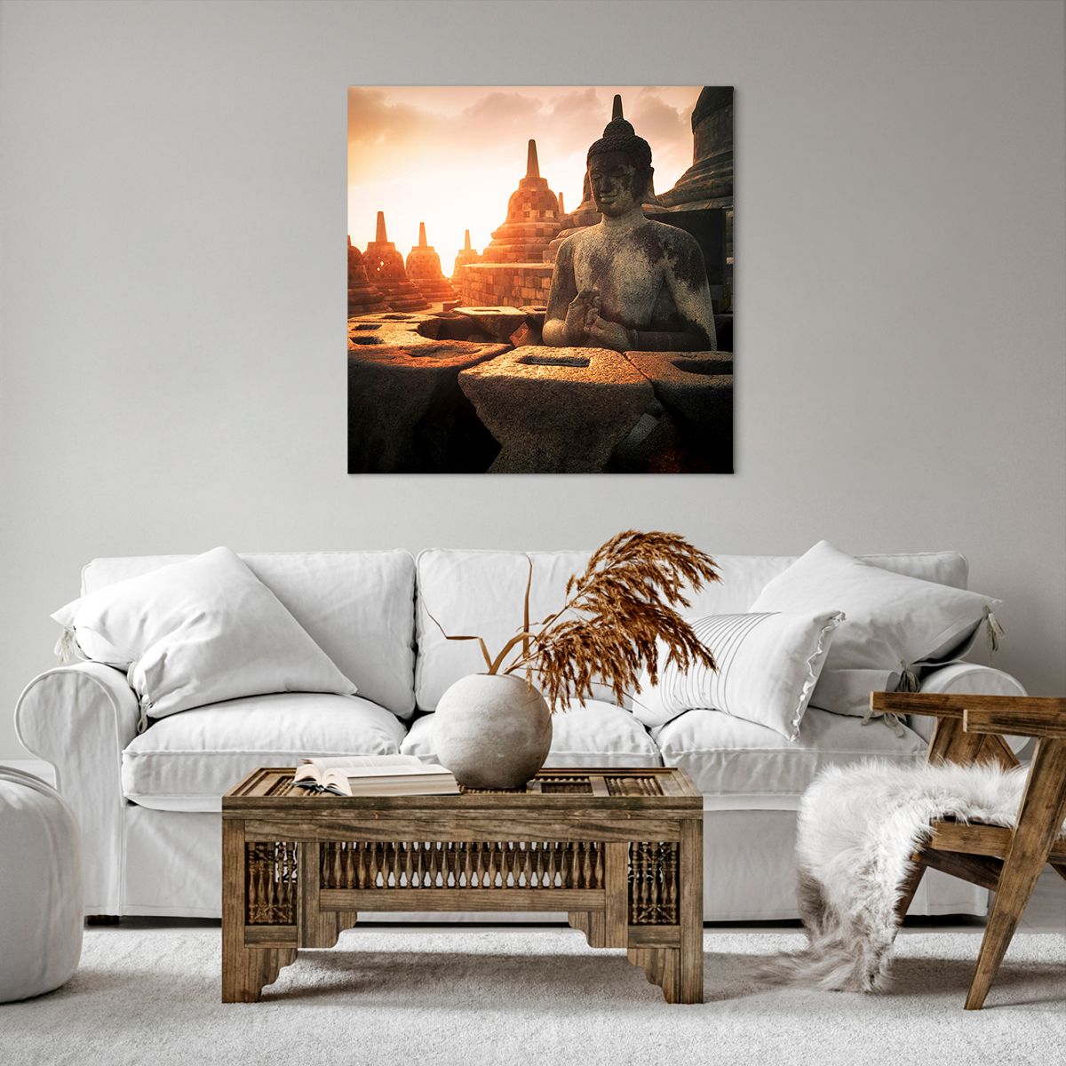 Quadro su tela Asia, Quadro su tela Buddha, Quadro su tela Borobudur, Quadro su tela Cultura, Quadro su tela Meditazione