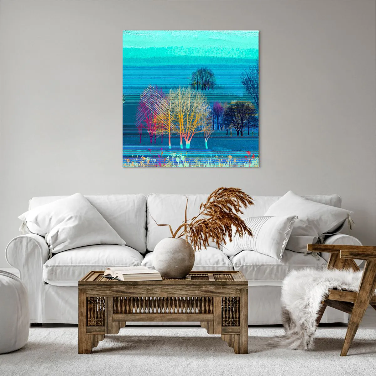Impression sur toile - Image sur toile - Un paysage soigné - 70x70 cm