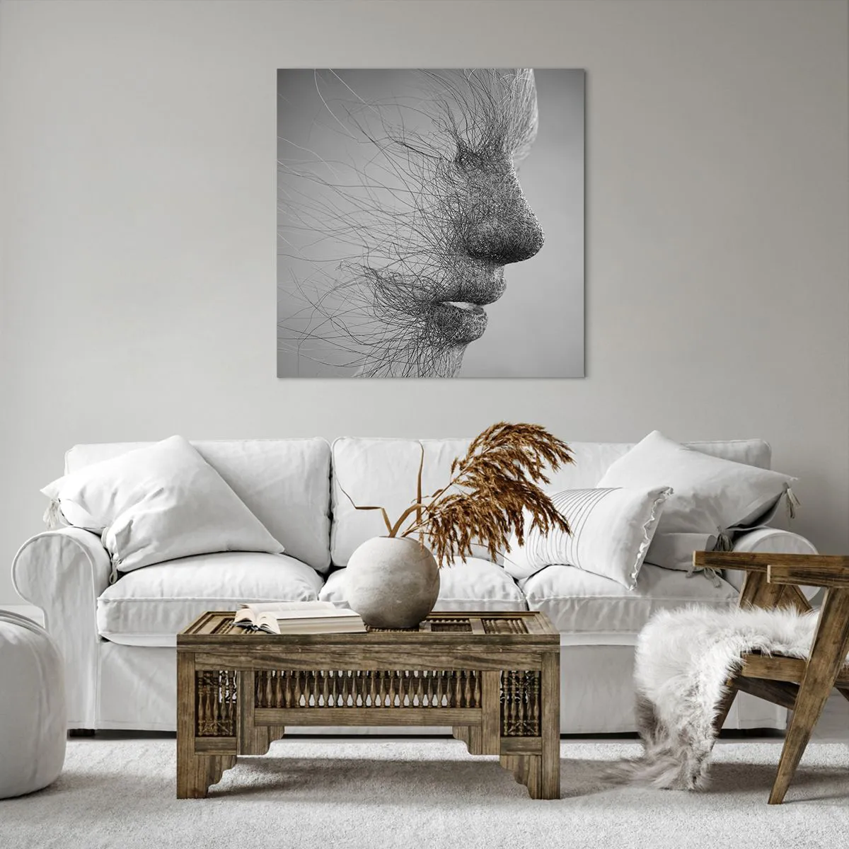 Lærredstryk - Billede på lærred - Vindens ånd - 70x70 cm