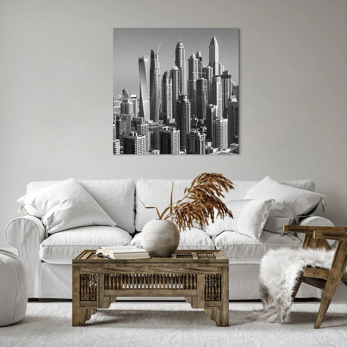 Obraz na płótnie - Miasto nad pustynią - 70x70 cm