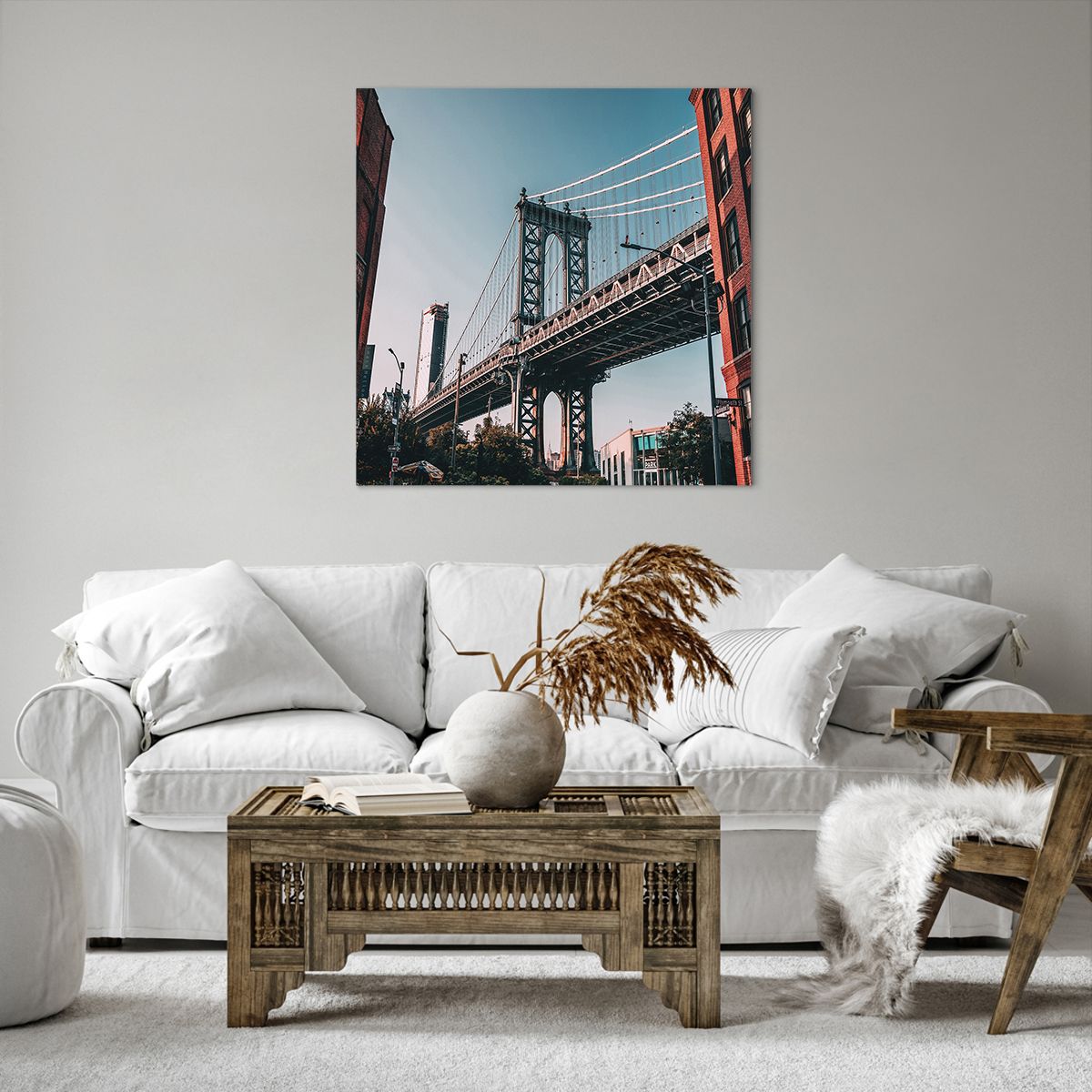 Bild auf Leinwand New York, Bild auf Leinwand Brooklyn Brücke, Bild auf Leinwand Die Architektur, Bild auf Leinwand Stadt, Bild auf Leinwand Reisen