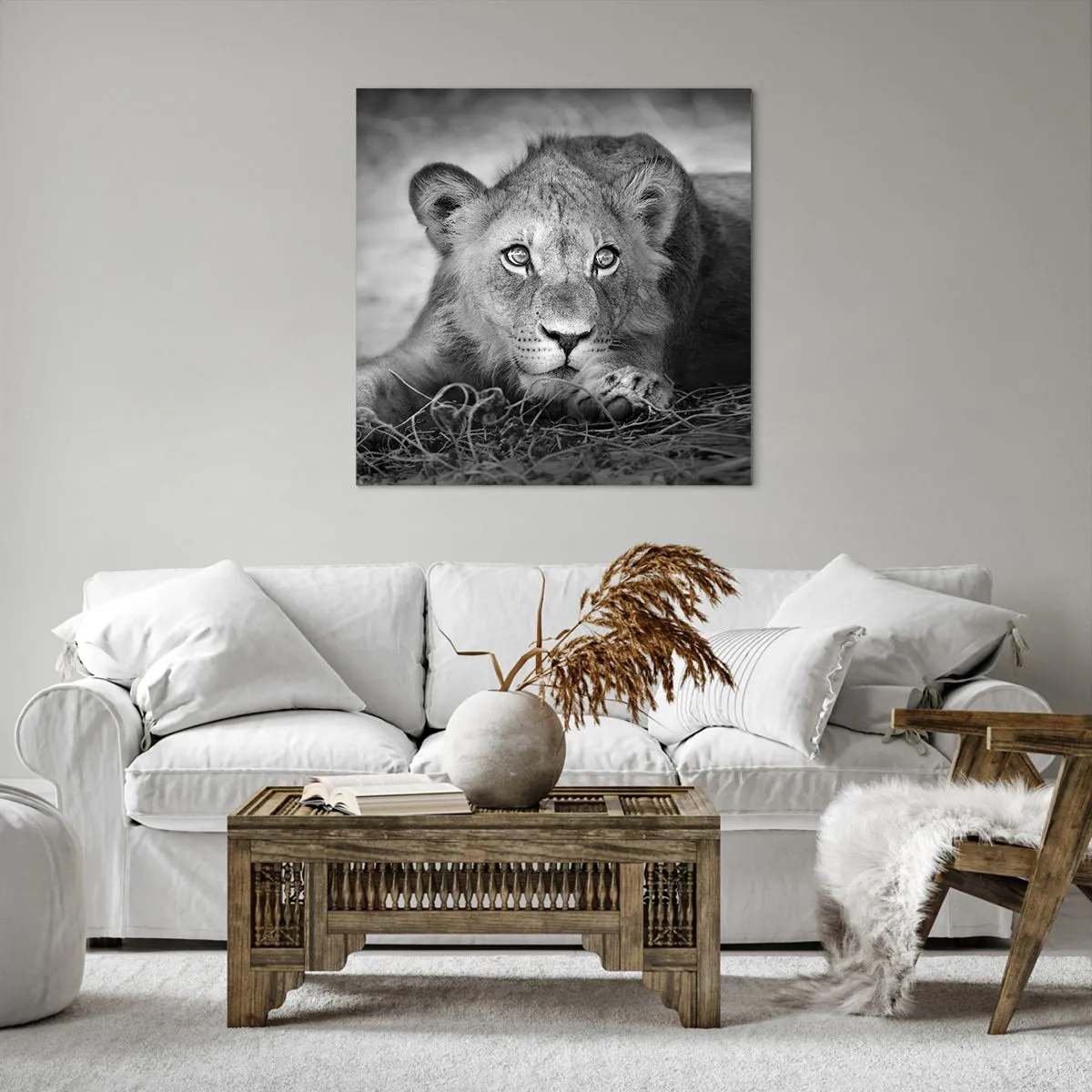 Impression sur toile - Image sur toile - Chiot royal - 70x70 cm