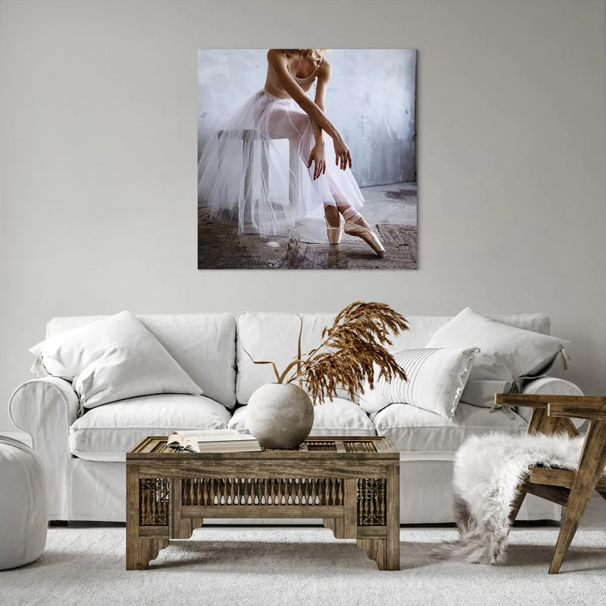 Lærredstryk - Billede på lærred - Før rampelysene skinner - 70x70 cm