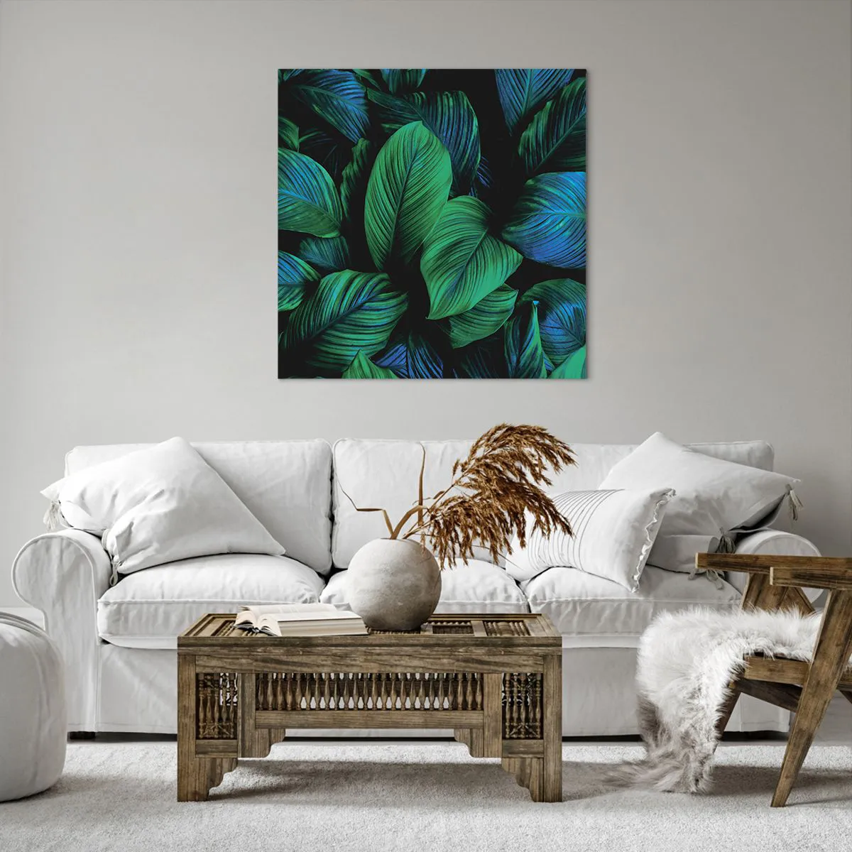 Impression sur toile - Image sur toile - Dans la foule verte - 70x70 cm