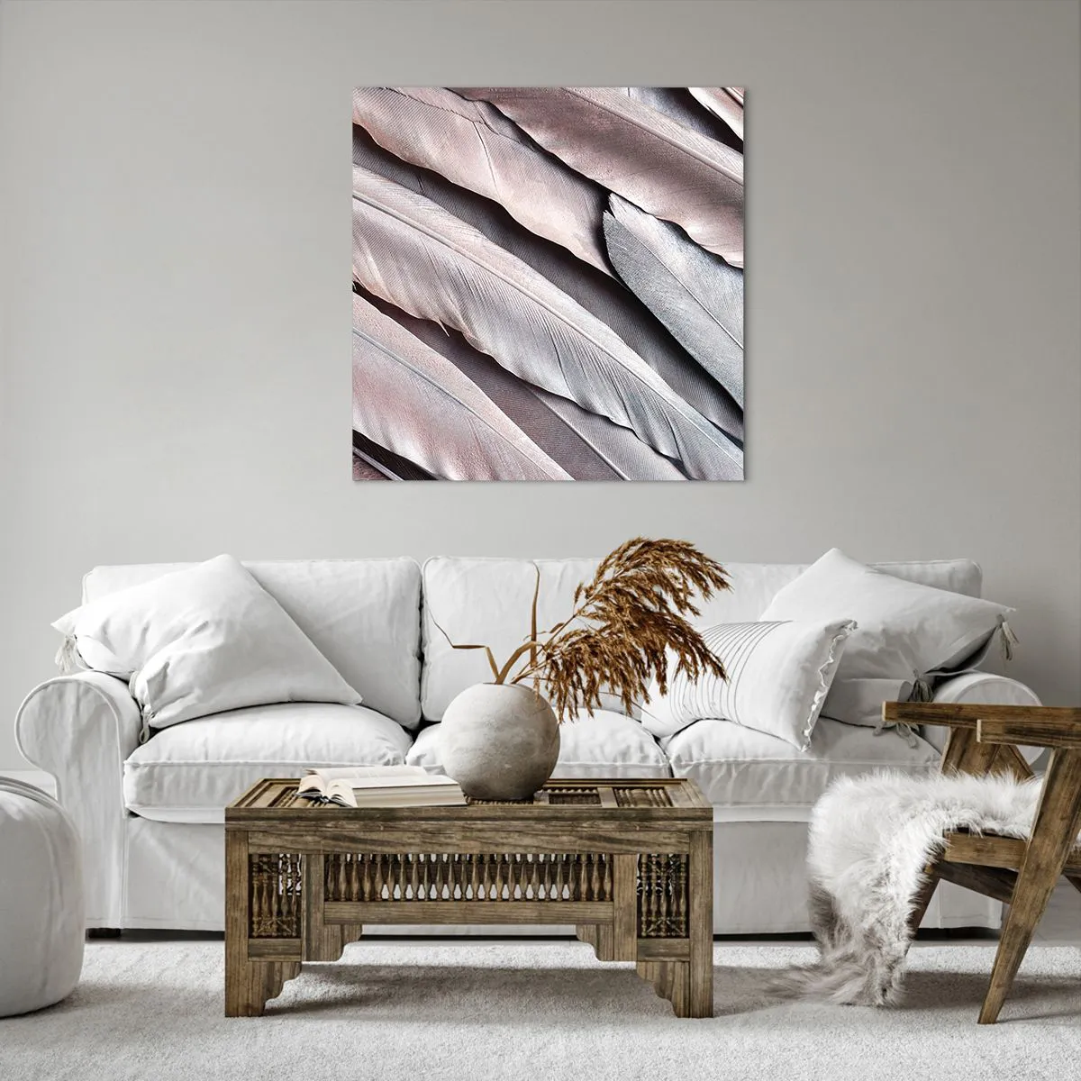 Canvas picture - In Pink Silverness - 70x70 cm