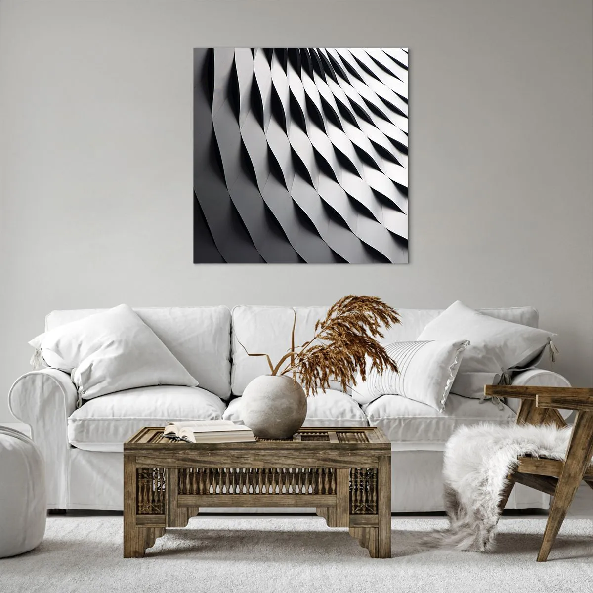 Impression sur toile - Image sur toile - A la surface des vagues - 70x70 cm