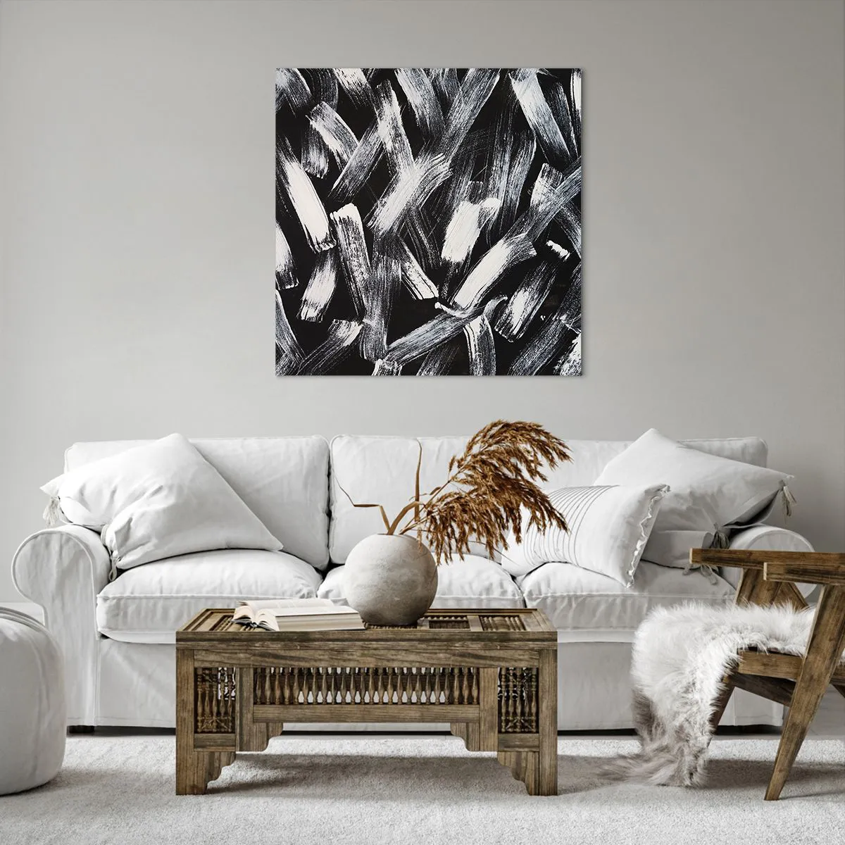 Vászonkép - Absztrakció az ipari szellemben - 70x70 cm