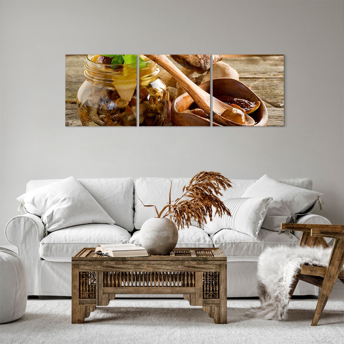 Bild auf Leinwand Gastronomie, Bild auf Leinwand Pilze, Bild auf Leinwand Küche, Bild auf Leinwand Löffel, Bild auf Leinwand Waldernte