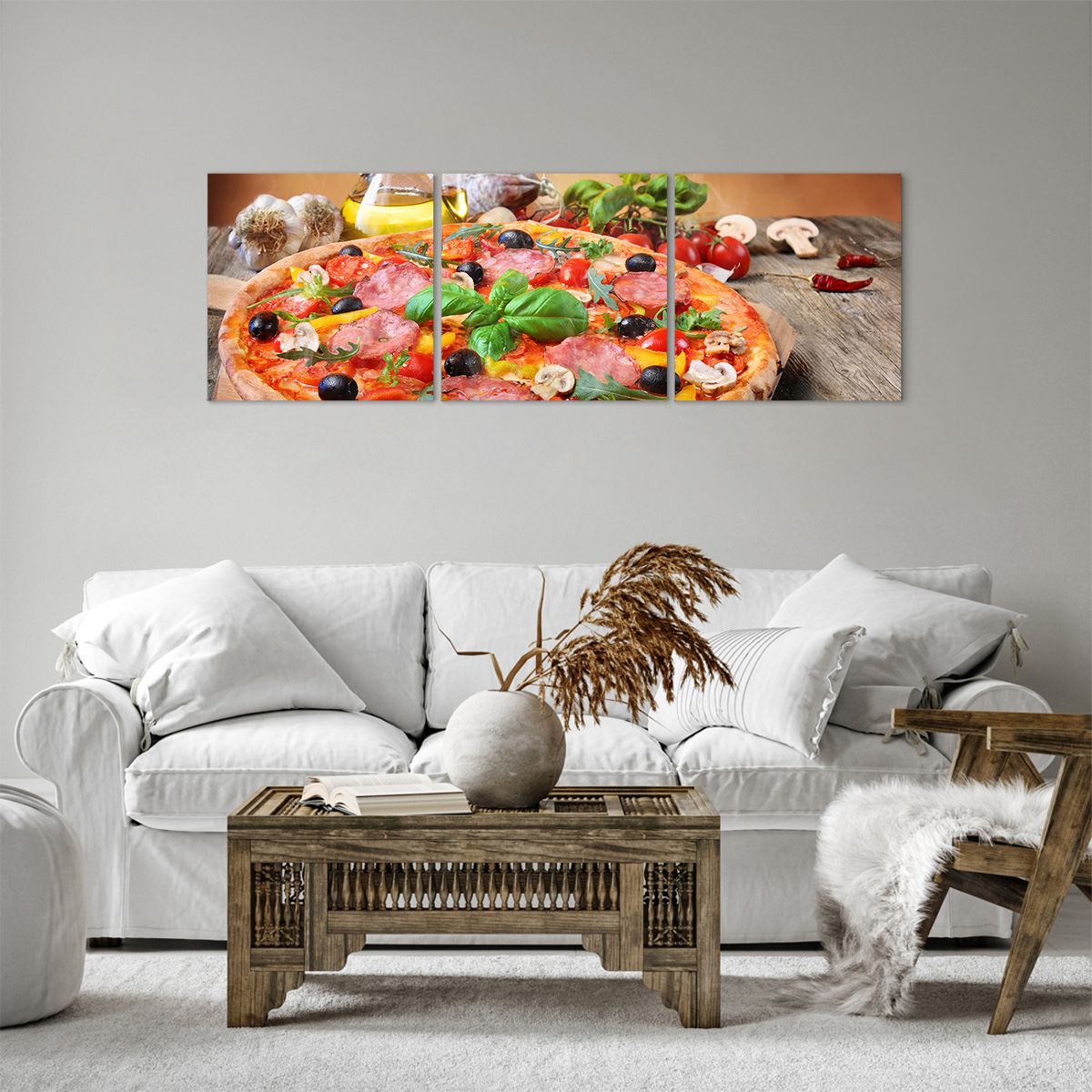 Bild auf Leinwand Gastronomie, Bild auf Leinwand Pizza, Bild auf Leinwand Italien, Bild auf Leinwand Küche, Bild auf Leinwand Öl