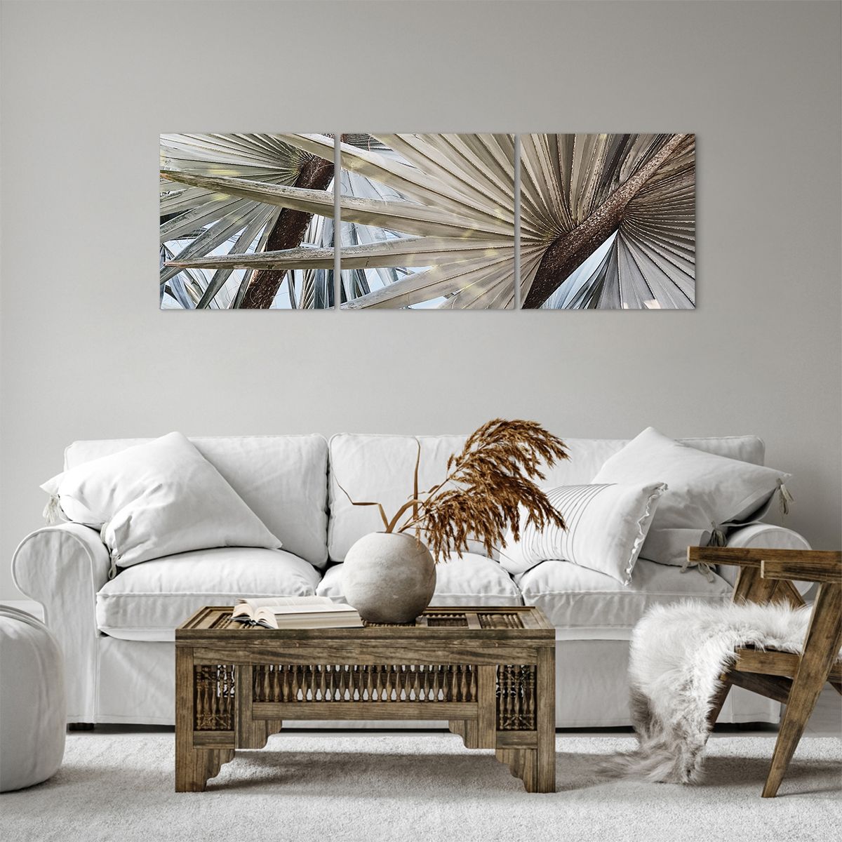 Bild auf Leinwand Palmblatt, Bild auf Leinwand Kokusnuss-Palme, Bild auf Leinwand Natur, Bild auf Leinwand Tropen, Bild auf Leinwand Exotische Pflanze