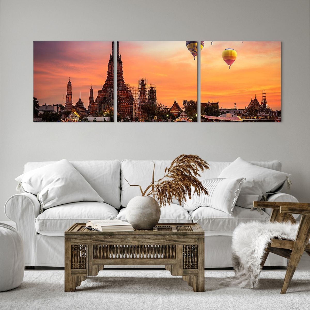 Bild auf Leinwand Bangkok, Bild auf Leinwand Tempel Der Morgenröte, Bild auf Leinwand Thailand, Bild auf Leinwand Luftballons, Bild auf Leinwand Asien