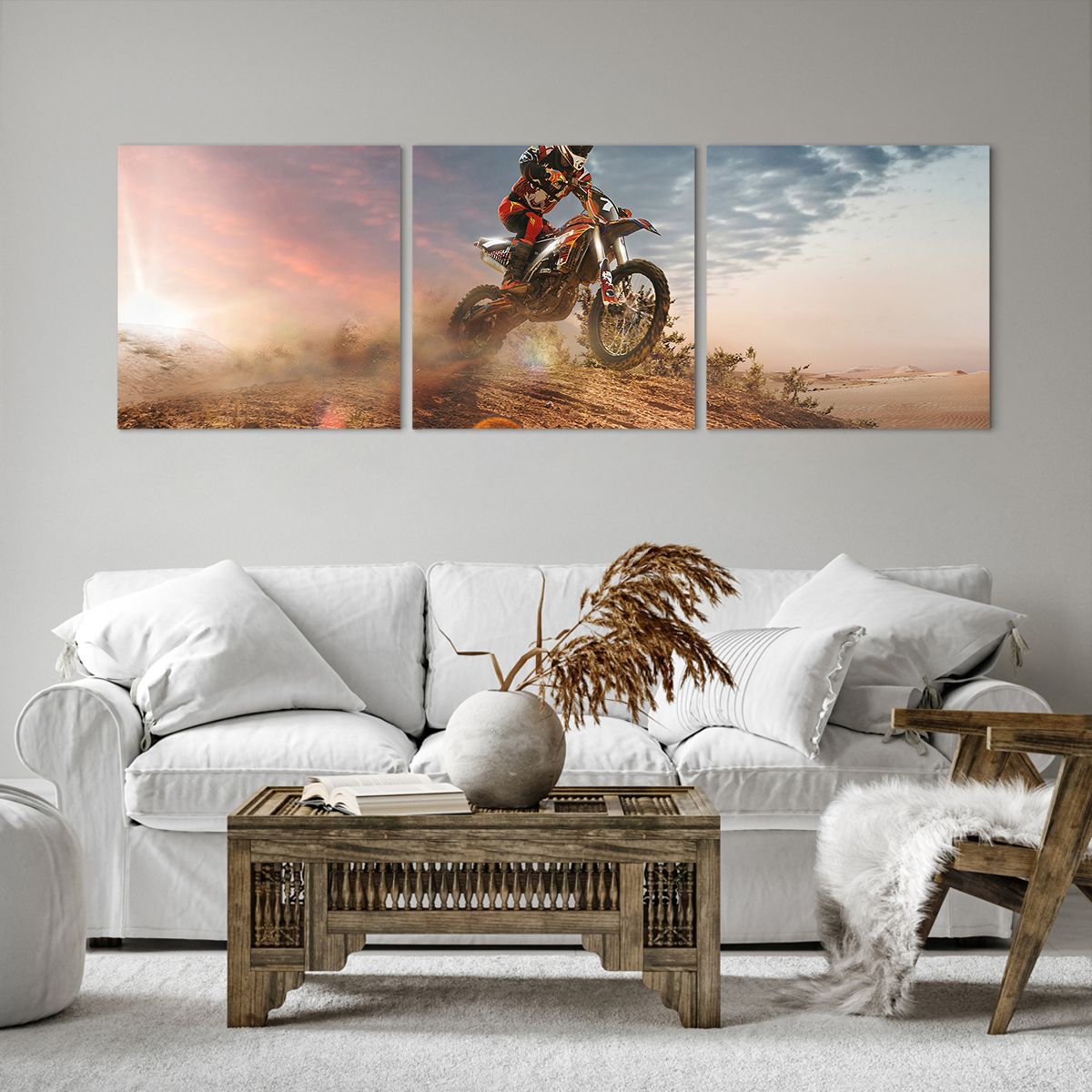 Bild auf Leinwand Sport, Bild auf Leinwand Moto-Cross, Bild auf Leinwand Motorradfahrer, Bild auf Leinwand Wettbewerb, Bild auf Leinwand Geschwindigkeit