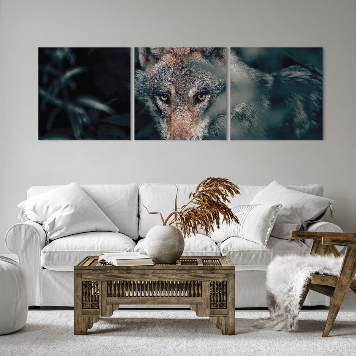 Bild auf Leinwand Wolf, Bild auf Leinwand Wald, Bild auf Leinwand Tiere, Bild auf Leinwand Raubtier, Bild auf Leinwand Natur