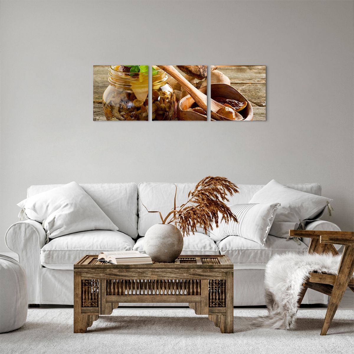 Bild auf Leinwand Gastronomie, Bild auf Leinwand Pilze, Bild auf Leinwand Küche, Bild auf Leinwand Löffel, Bild auf Leinwand Waldernte