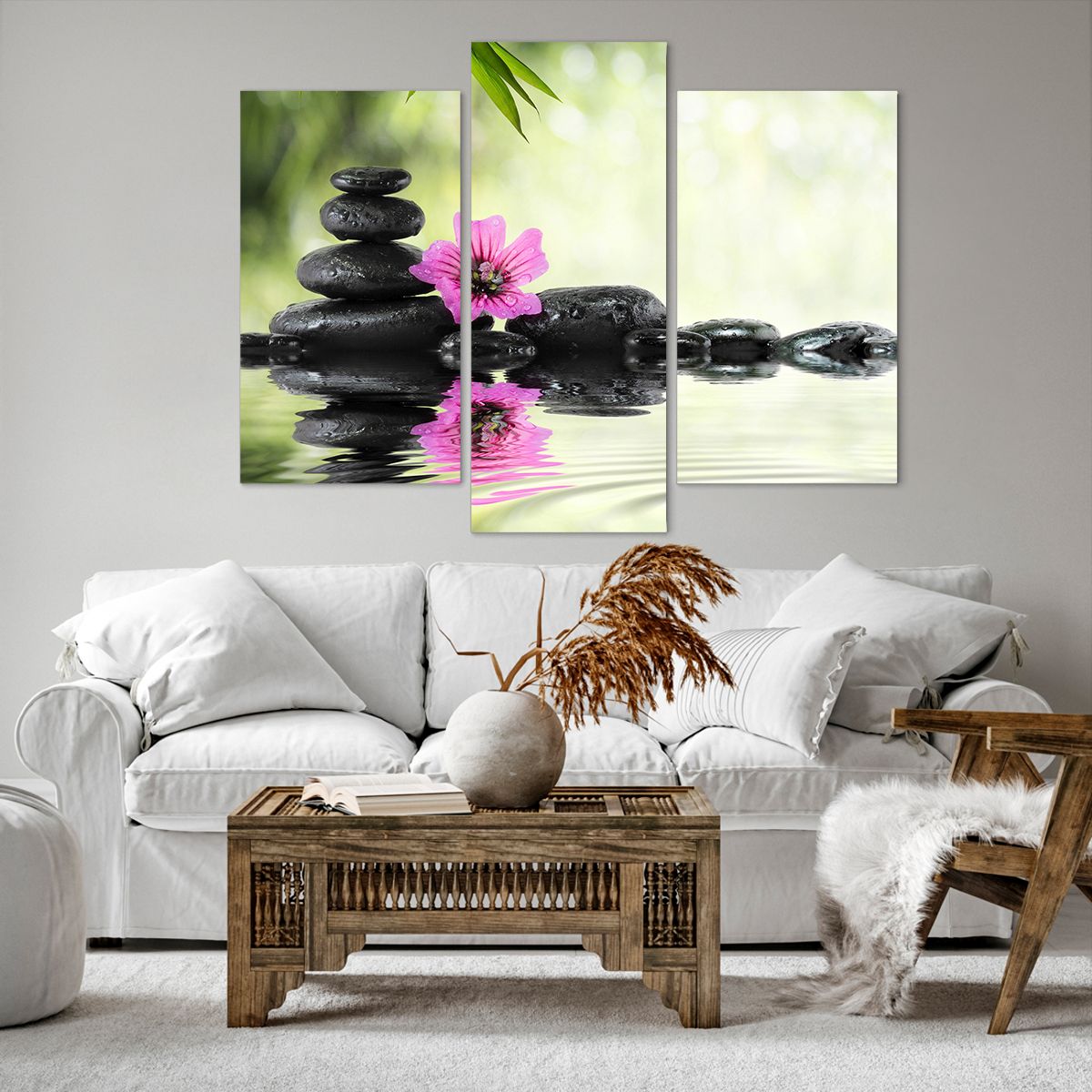 Bild auf Leinwand Blume, Bild auf Leinwand Kultur, Bild auf Leinwand Bambus, Bild auf Leinwand Asien, Bild auf Leinwand Spa