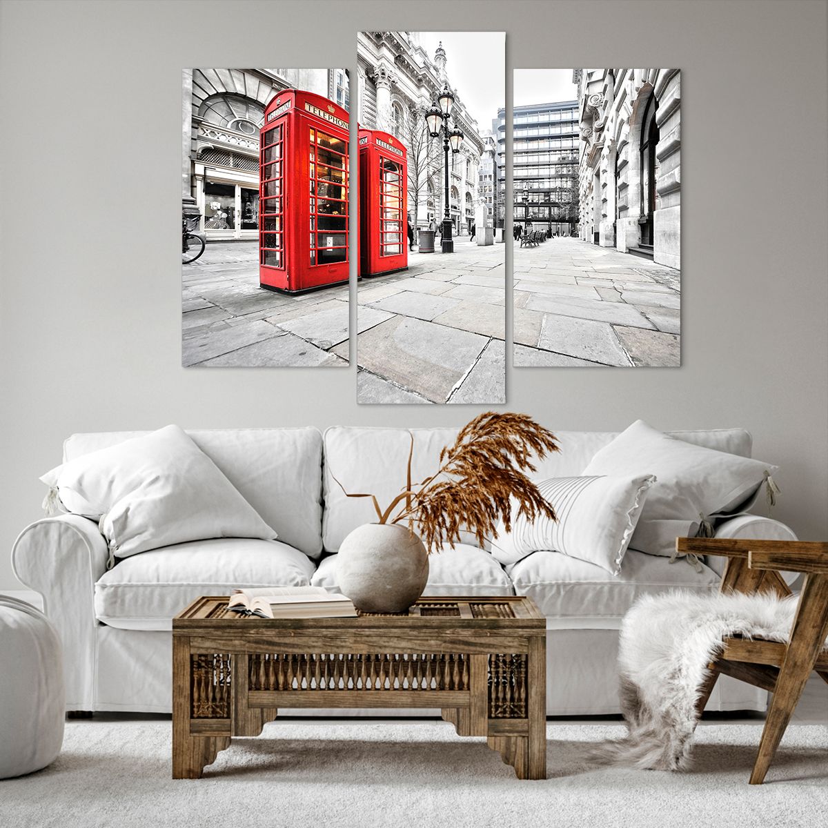 Bild auf Leinwand Städte, Bild auf Leinwand London, Bild auf Leinwand Die Architektur, Bild auf Leinwand Telefonzelle, Bild auf Leinwand England