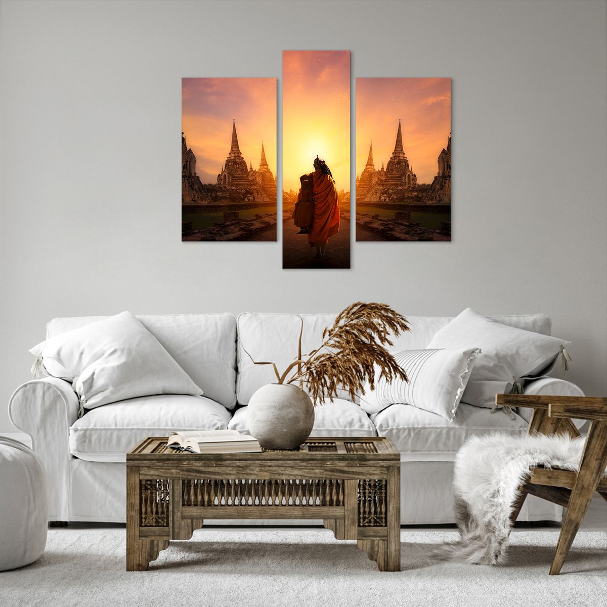 Impression sur toile Thaïlande, Impression sur toile Bouddhisme, Impression sur toile Temple, Impression sur toile Moine, Impression sur toile Méditation