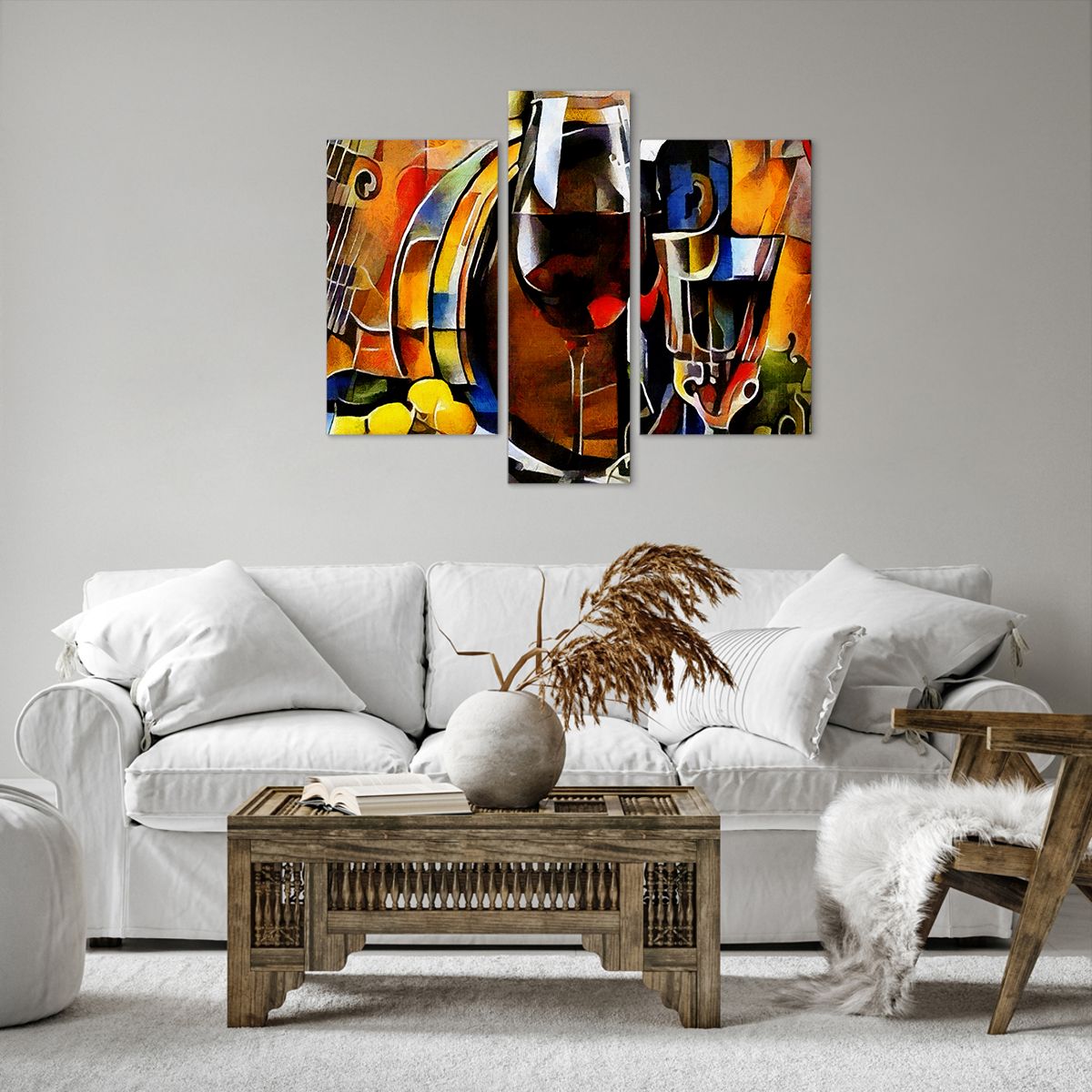 Impression sur toile Abstraction, Impression sur toile Cubisme, Impression sur toile Art, Impression sur toile Vin, Impression sur toile Violon