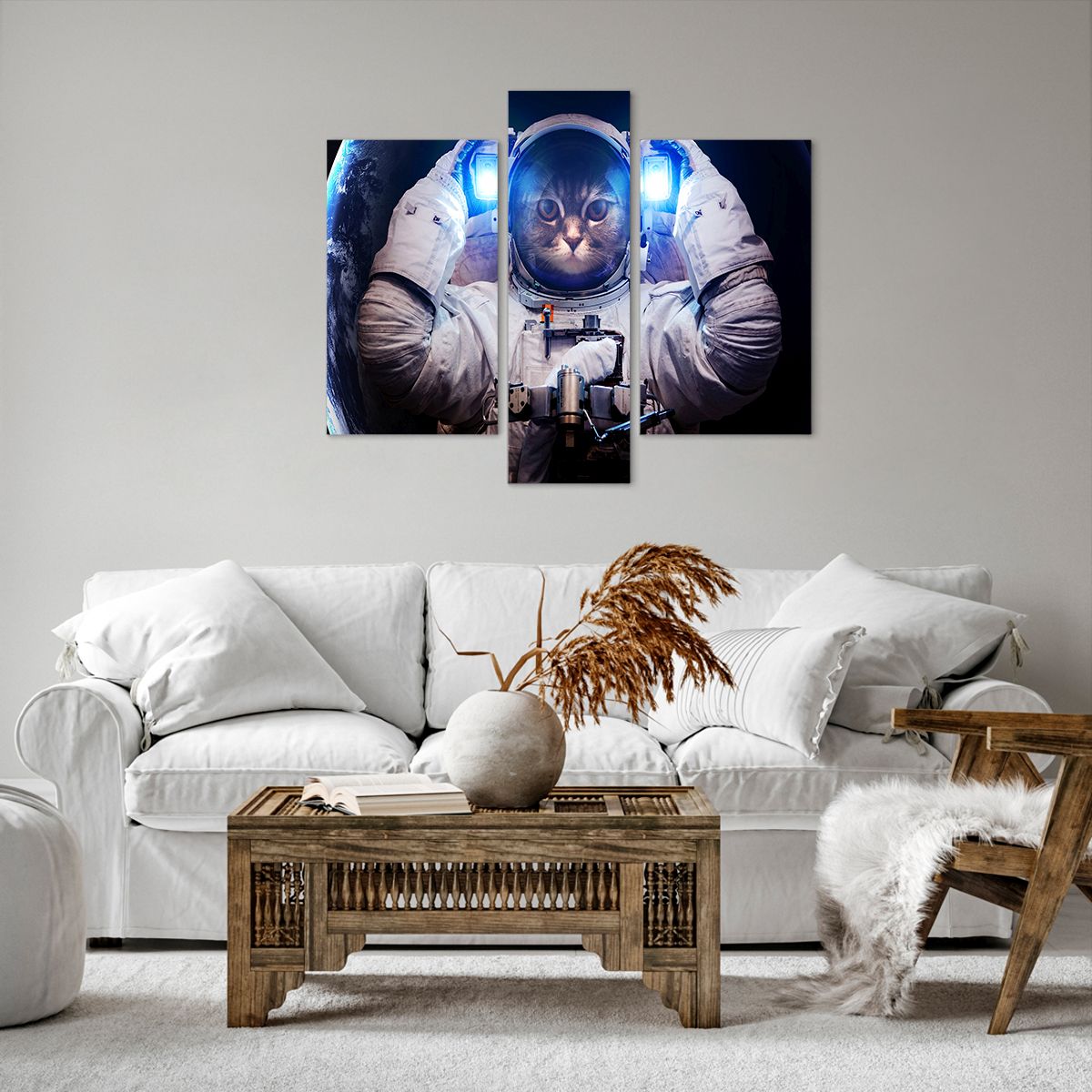 Bild auf Leinwand Abstraktion, Bild auf Leinwand Astronaut, Bild auf Leinwand Kosmos, Bild auf Leinwand Kunst, Bild auf Leinwand Katze