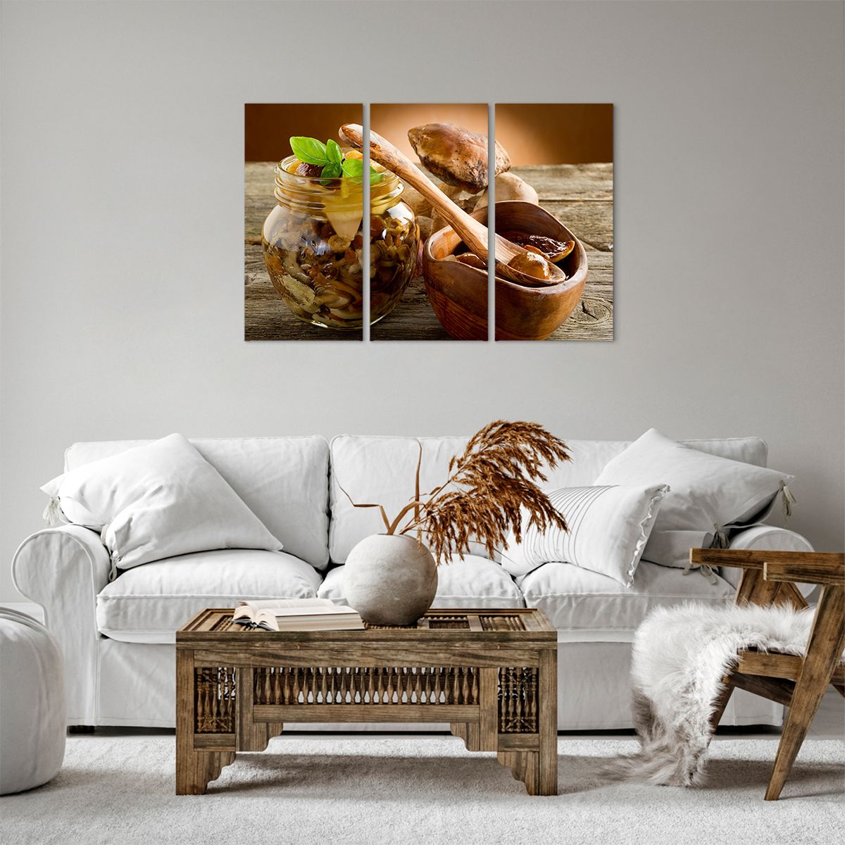 Bild auf Leinwand Gastronomie, Bild auf Leinwand Pilze, Bild auf Leinwand Küche, Bild auf Leinwand Löffel, Bild auf Leinwand Waldernte