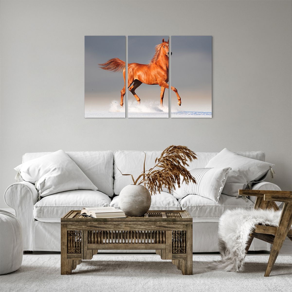 Bild auf Leinwand Tiere, Bild auf Leinwand Pferd, Bild auf Leinwand Natur, Bild auf Leinwand Schnee, Bild auf Leinwand Meister