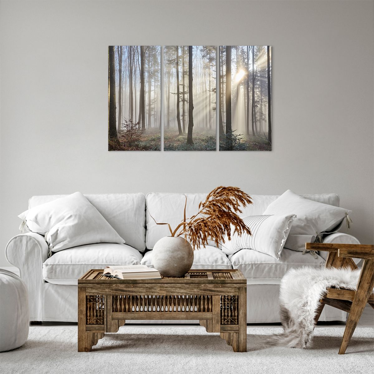 Bild auf Leinwand Landschaft, Bild auf Leinwand Wald, Bild auf Leinwand Nebel, Bild auf Leinwand Bäume, Bild auf Leinwand Natur