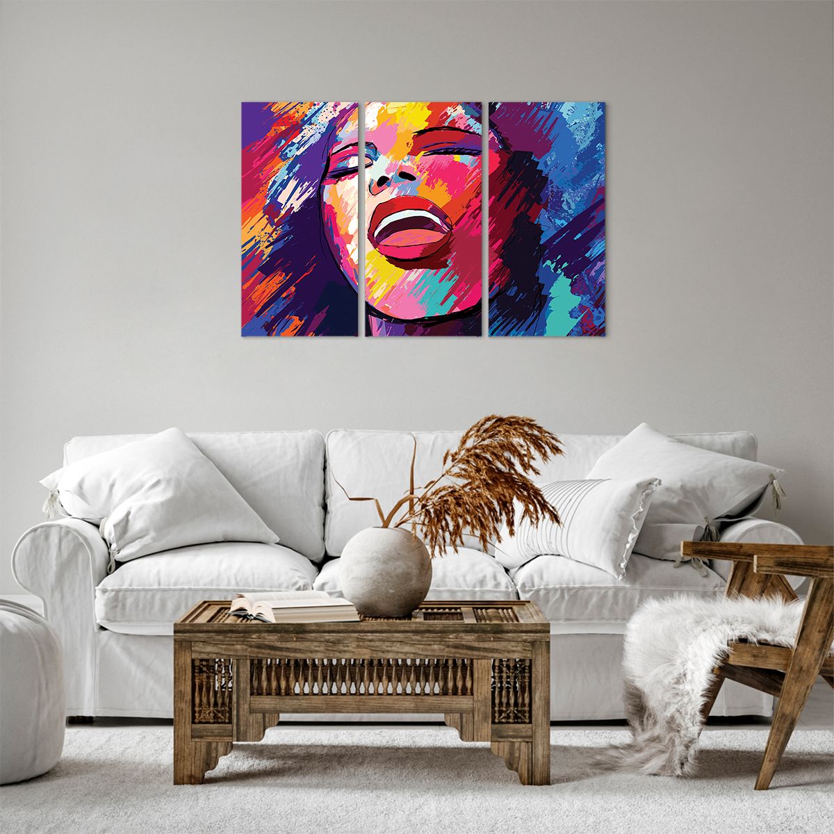 Quadro su tela Il Cantante, Quadro su tela Astrazione, Quadro su tela Ritratto Di Una Donna, Quadro su tela Volto Di Donna, Quadro su tela Arte