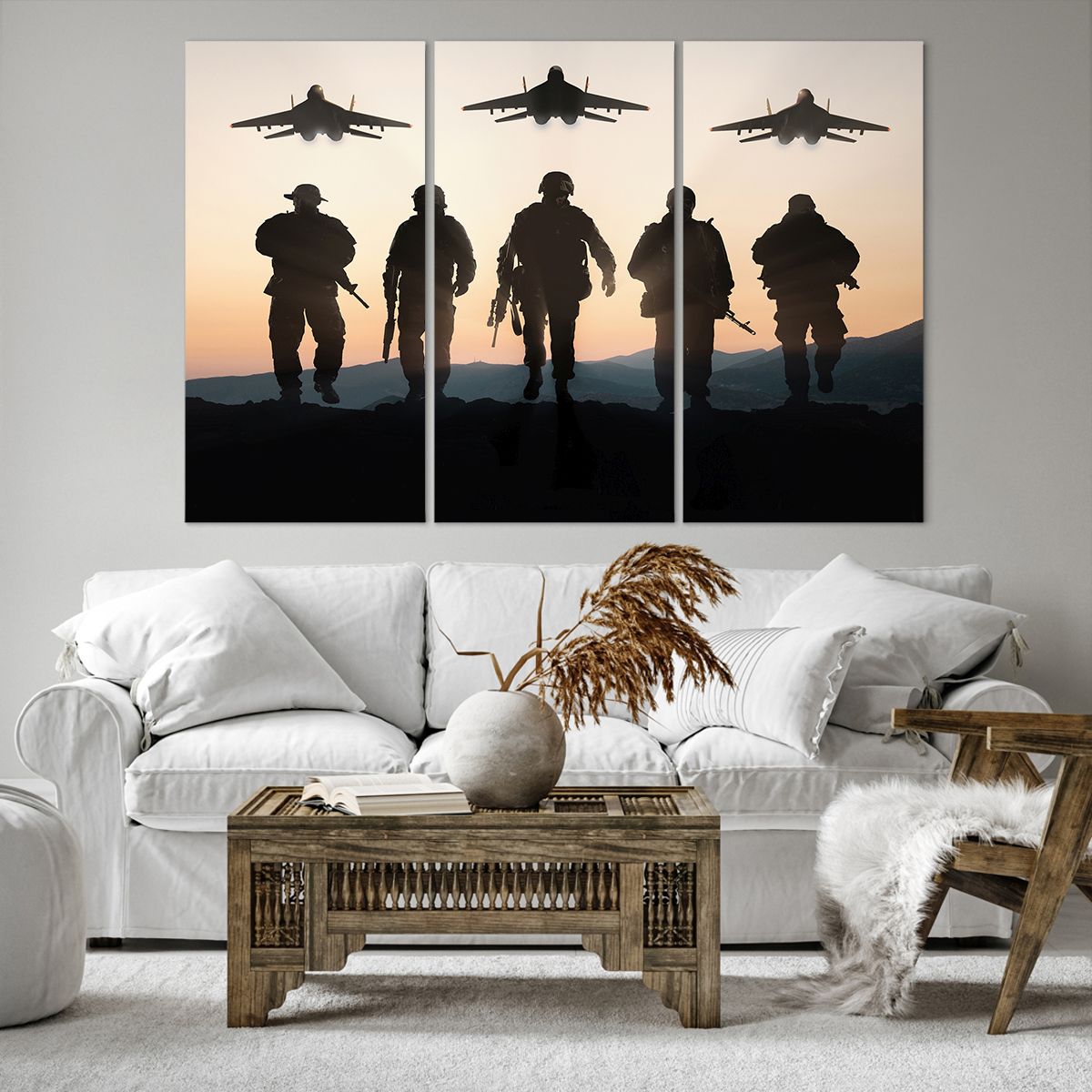 Cuadro sobre lienzo Militar, Cuadro sobre lienzo Ejército, Cuadro sobre lienzo Soldados, Cuadro sobre lienzo Avión Militar, Cuadro sobre lienzo Ejército