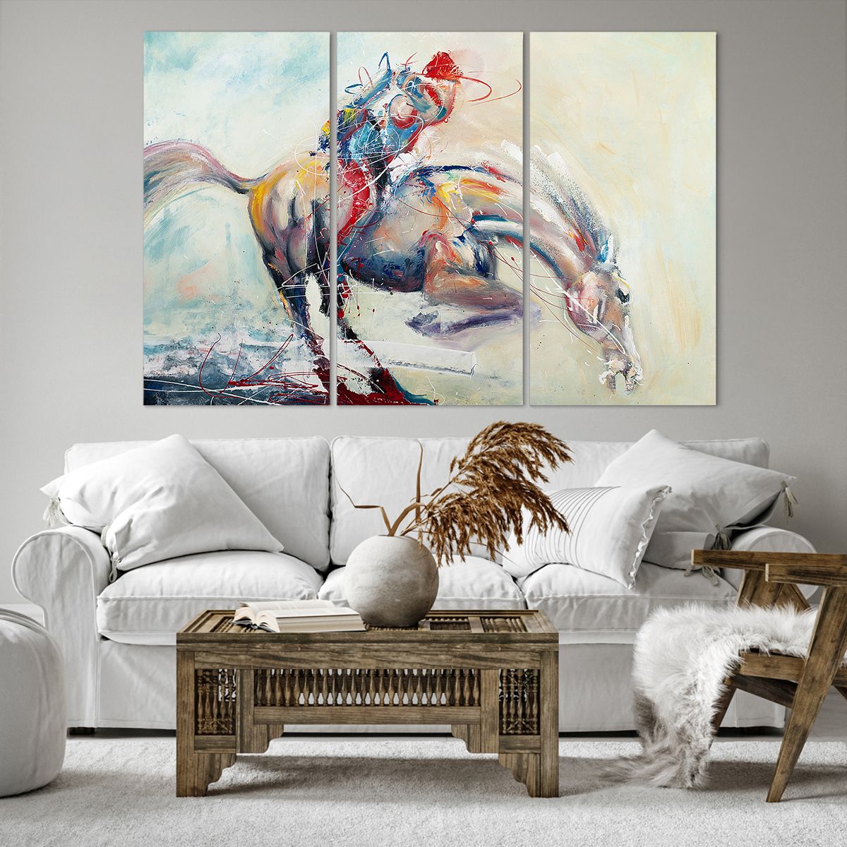 Bild auf Leinwand Tiere, Bild auf Leinwand Pferd, Bild auf Leinwand Fahrer, Bild auf Leinwand Jockey, Bild auf Leinwand Kunst