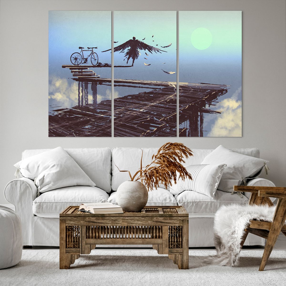 Impression sur toile Abstraction, Impression sur toile Icare, Impression sur toile Vélo, Impression sur toile Art, Impression sur toile Graphique