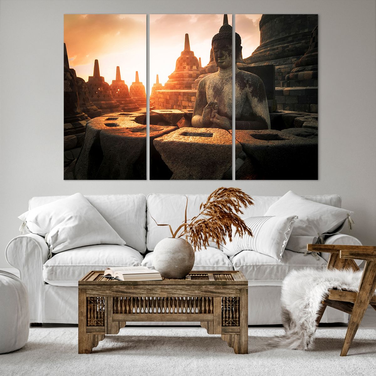 Impression sur toile Asie, Impression sur toile Bouddha, Impression sur toile Borobudur, Impression sur toile Culture, Impression sur toile Méditation