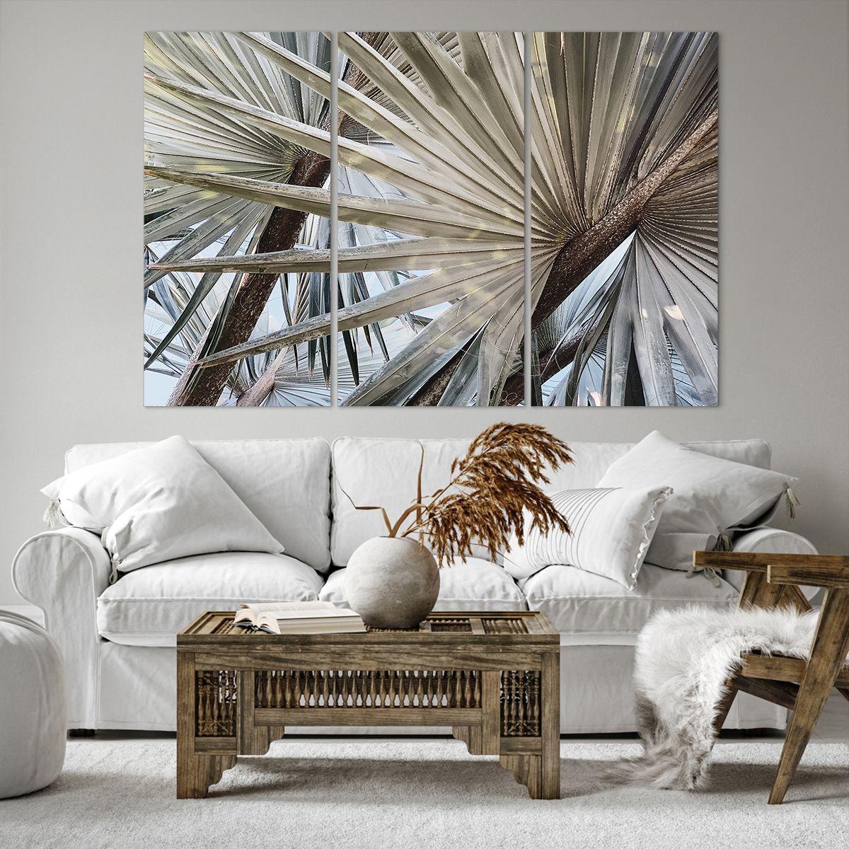 Bild auf Leinwand Palmblatt, Bild auf Leinwand Kokusnuss-Palme, Bild auf Leinwand Natur, Bild auf Leinwand Tropen, Bild auf Leinwand Exotische Pflanze