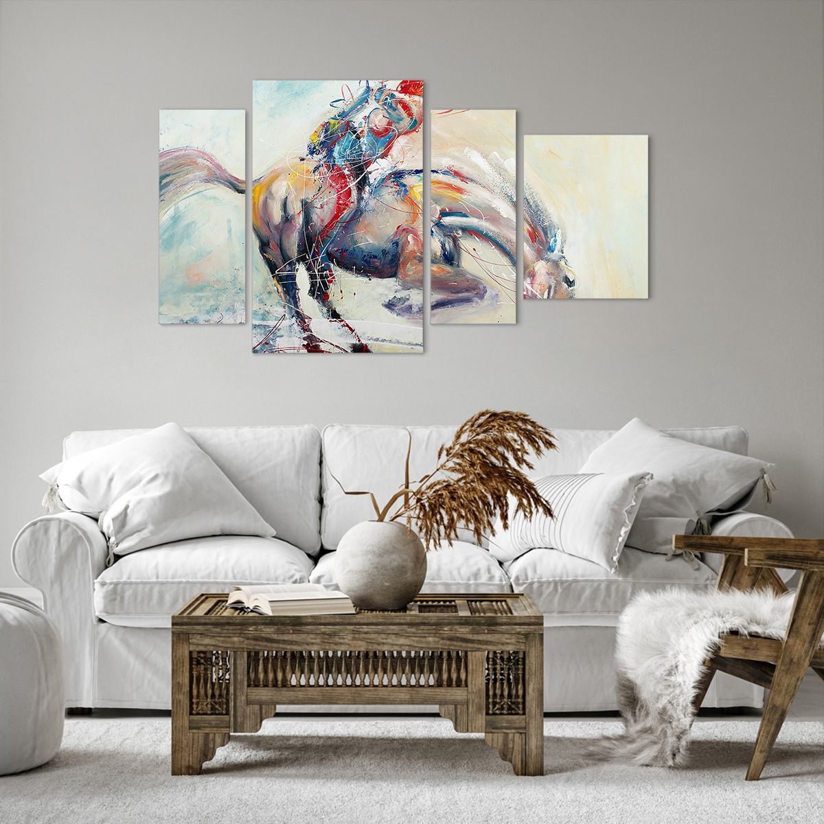 Bild auf Leinwand Tiere, Bild auf Leinwand Pferd, Bild auf Leinwand Fahrer, Bild auf Leinwand Jockey, Bild auf Leinwand Kunst